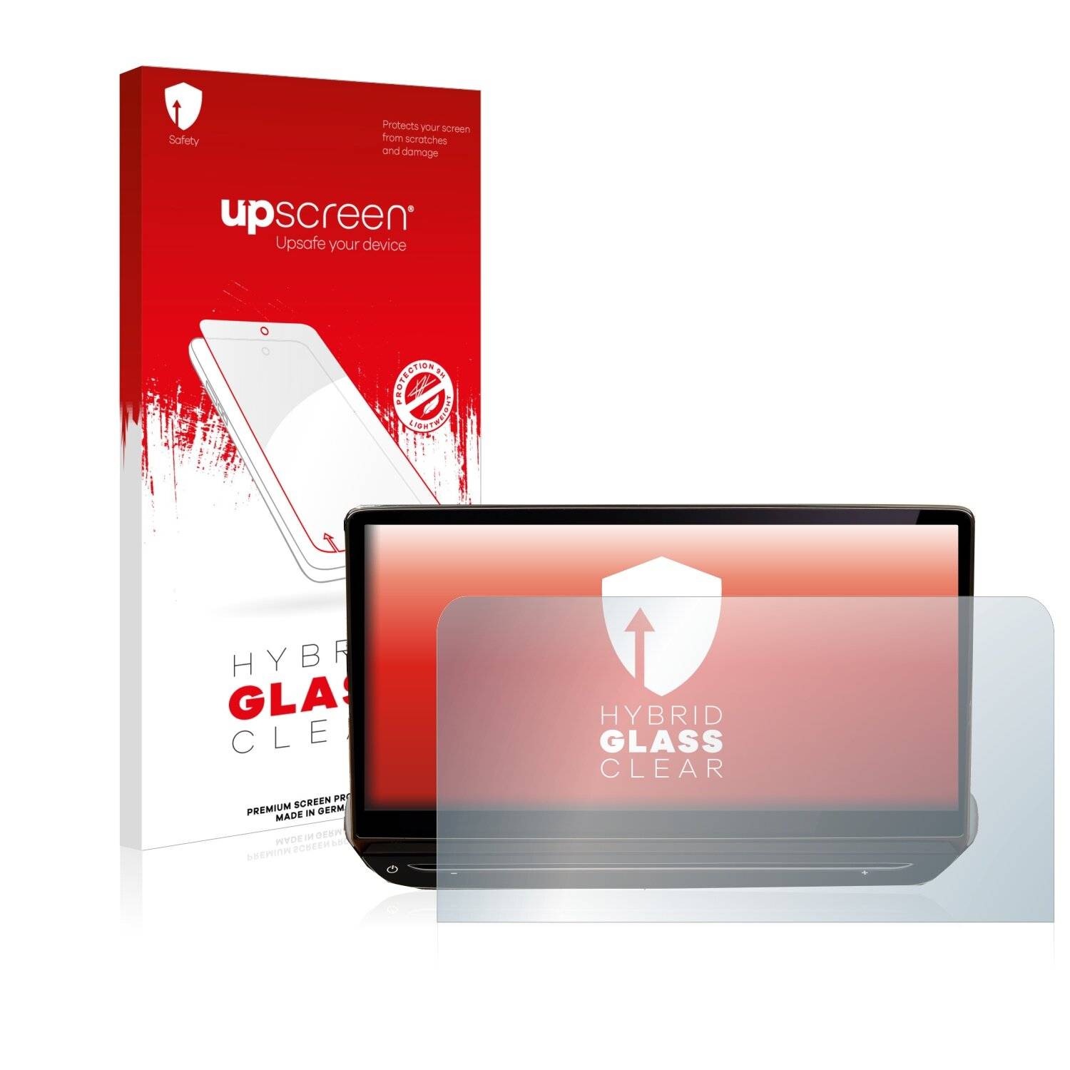 upscreen Hybrid Glass Clear Premium Schutzglas Folie für Skoda Enyaq IV50 Infotainment 10