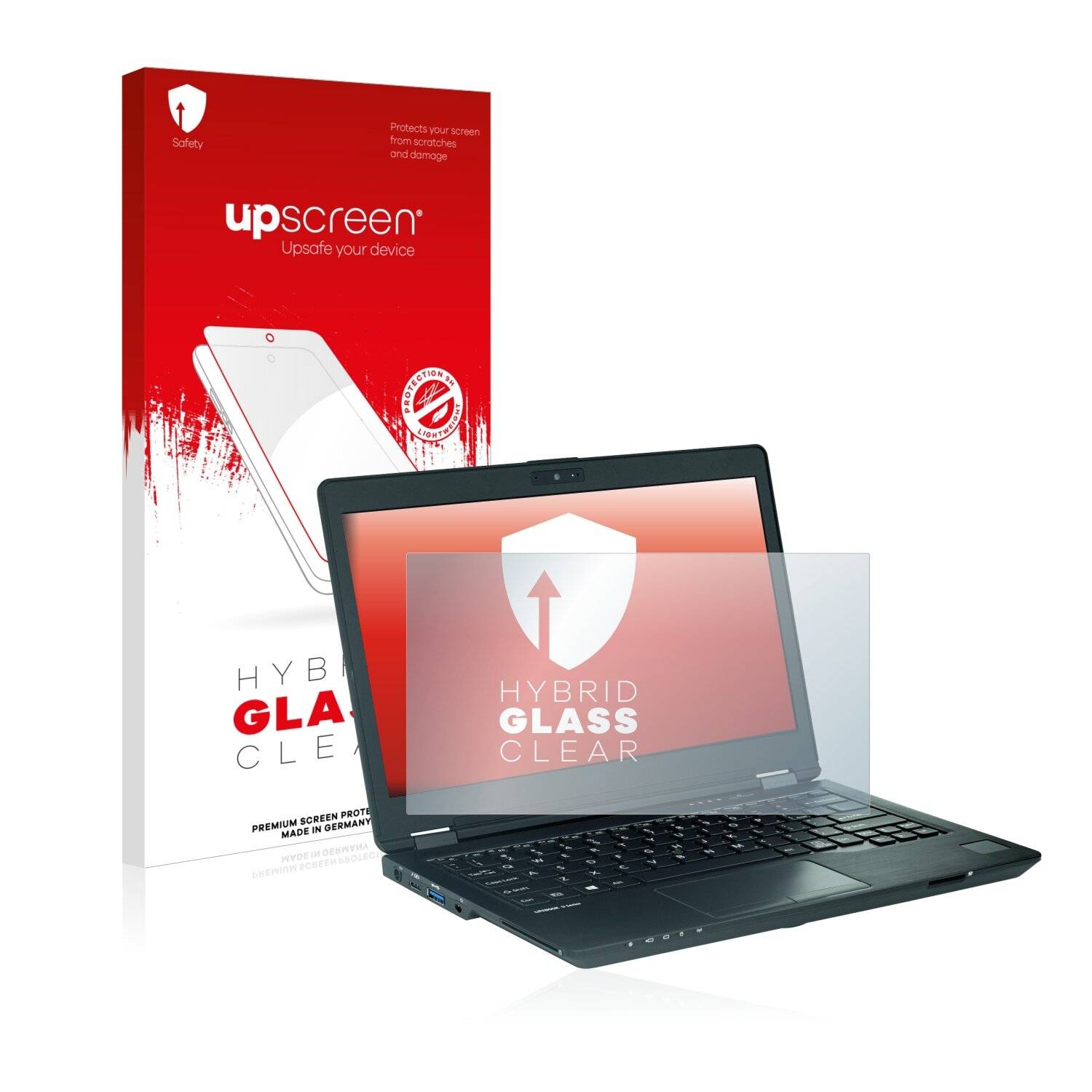 upscreen Hybrid Glass Clear Premium Schutzglas Folie für Fujitsu Lifebook