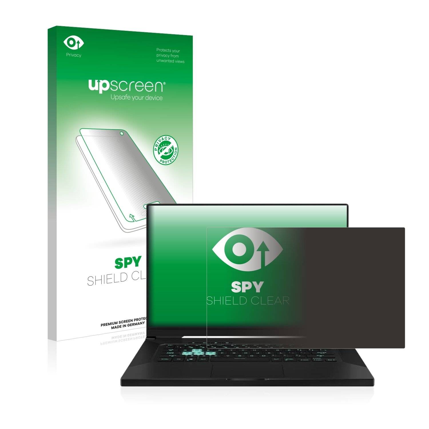 upscreen Spy Shield Clear Premium Blickschutzfolie für Asus TUF Dash