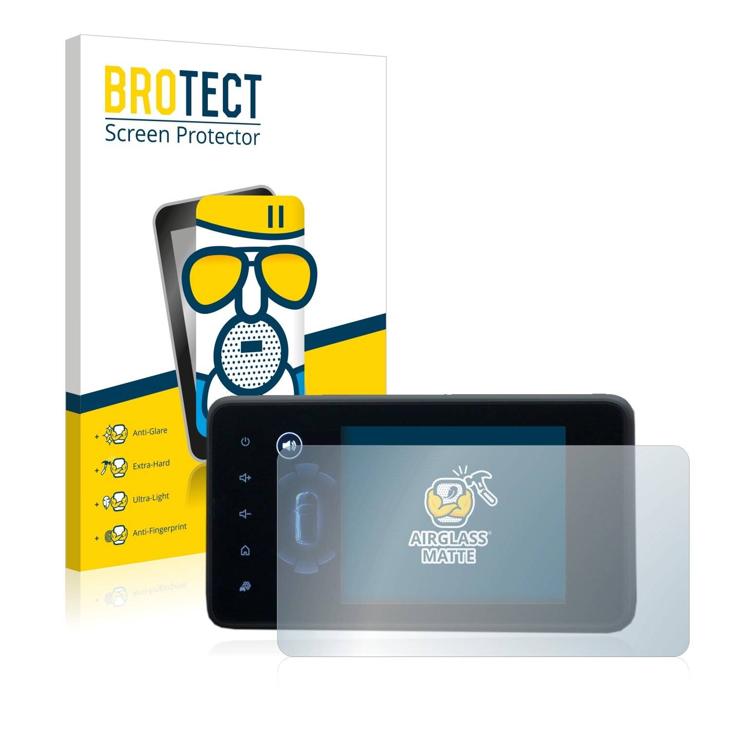 BROTECT AirGlass Flexible Schutz Glas Folie für Dacia Jogger 2022 Media Display 8" Matt Entspiegelt