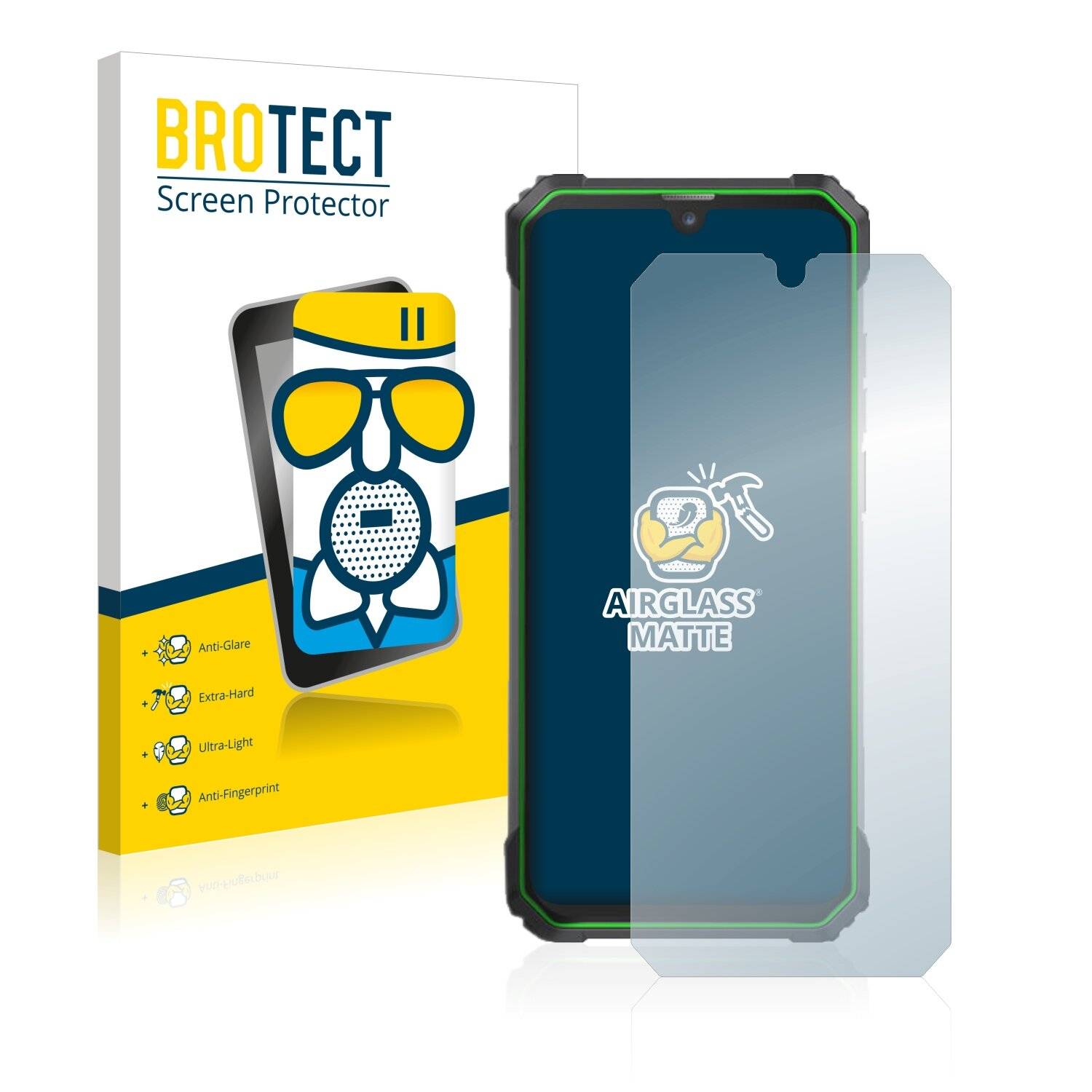 BROTECT AirGlass Flexible Schutz Glas Folie für Blackview BL8800 5G Matt Entspiegelt