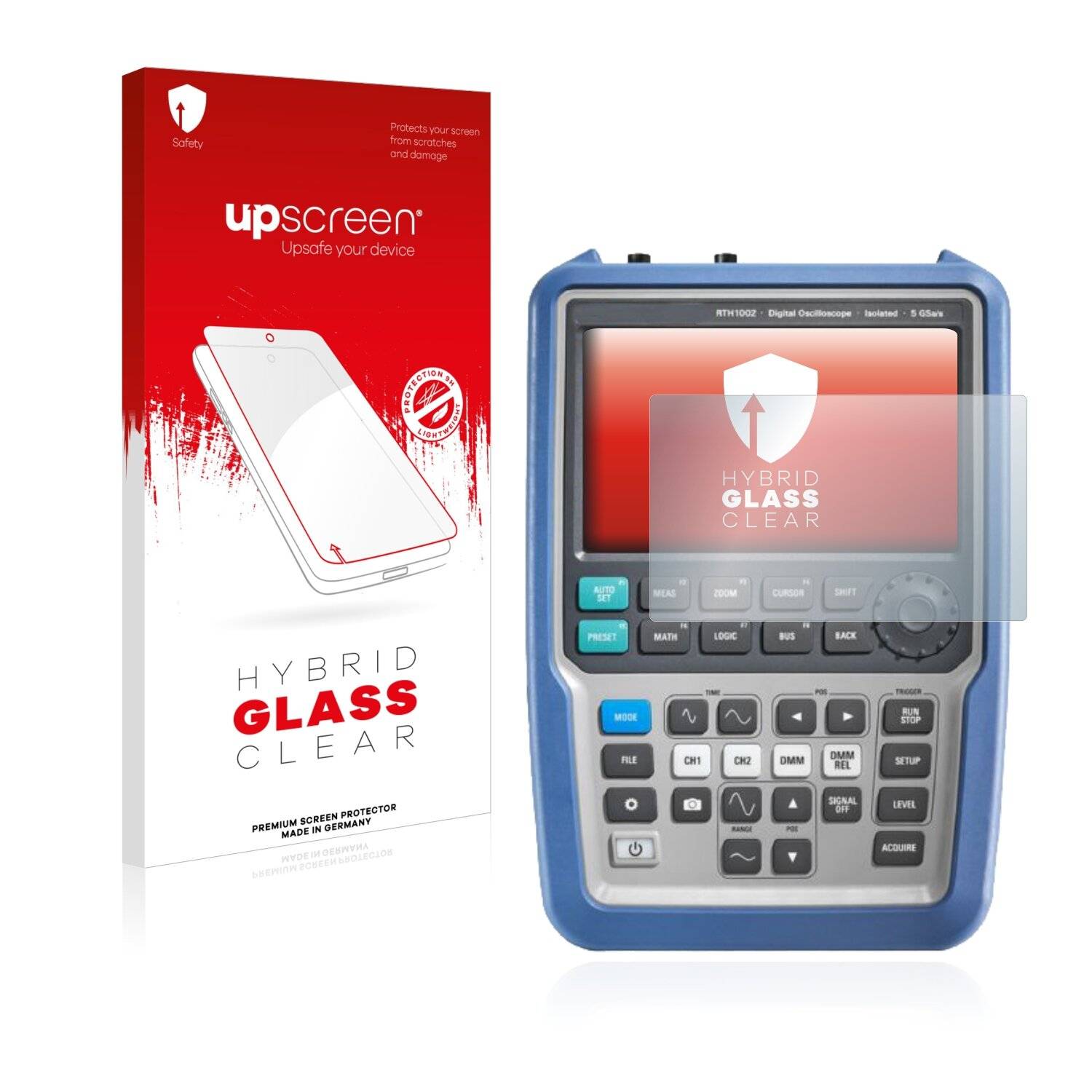 upscreen Hybrid Glass Clear Premium Schutzglas Folie für Rohde & Schwarz Scope