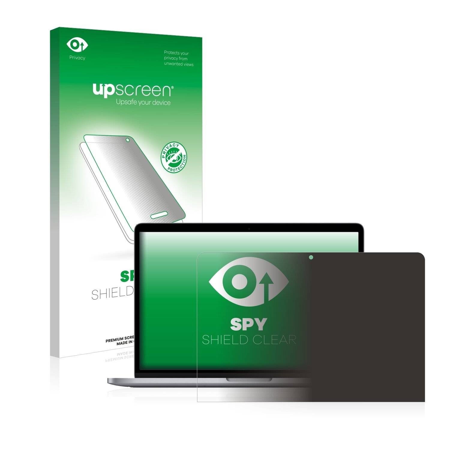 upscreen Spy Shield Clear Premium Blickschutzfolie für Apple MacBook Pro M2