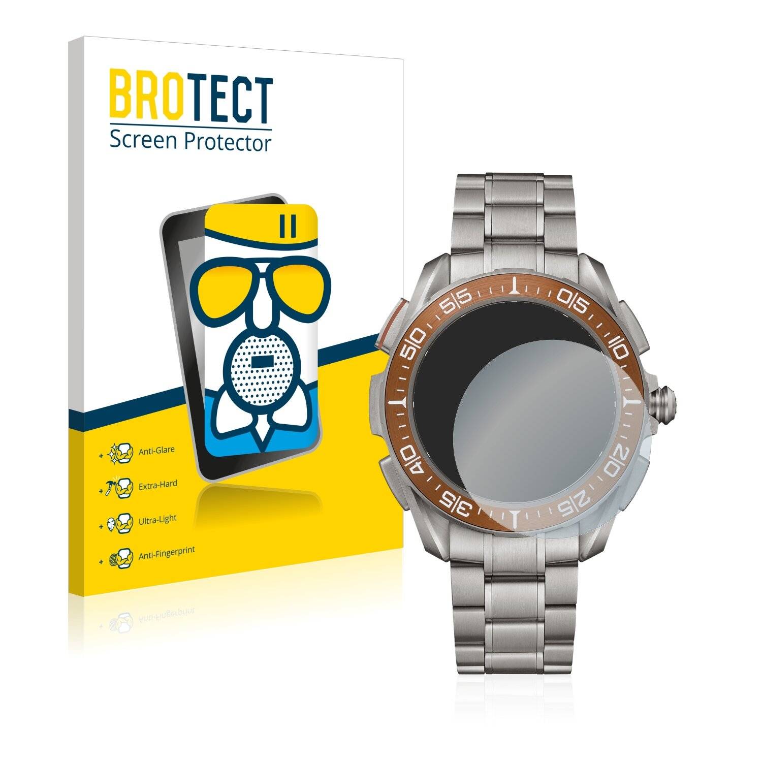 BROTECT AirGlass Matte Schutzglas Folie für Omega MARSTIMER CHRONOGRAPH X33 (45