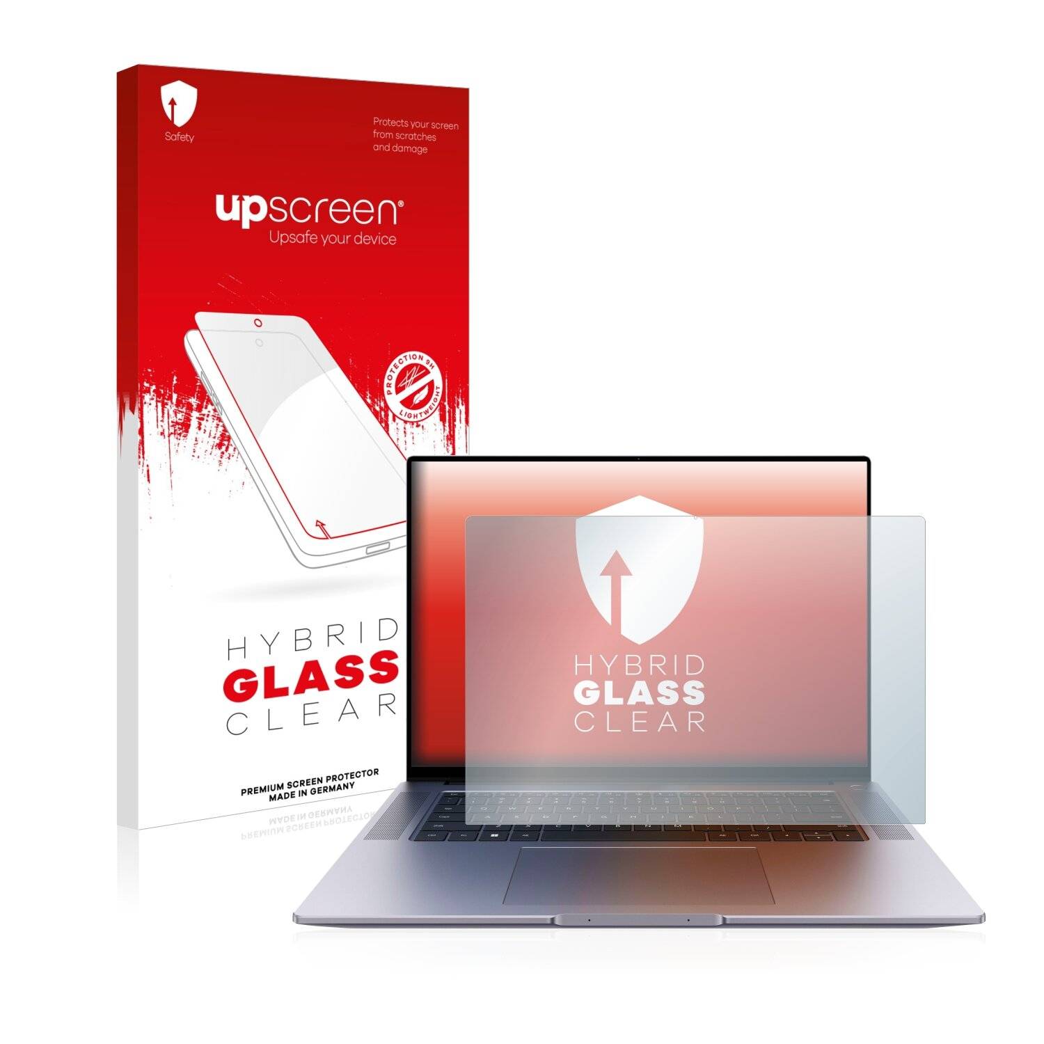 upscreen Hybrid Glass Clear Premium Schutzglas Folie für Huawei MateBook