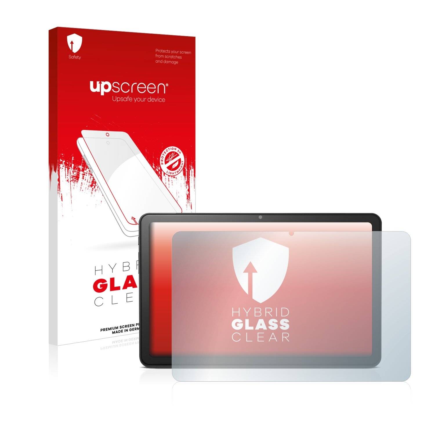 upscreen Hybrid Glass Clear Premium Schutzglas Folie für Doro Tablet