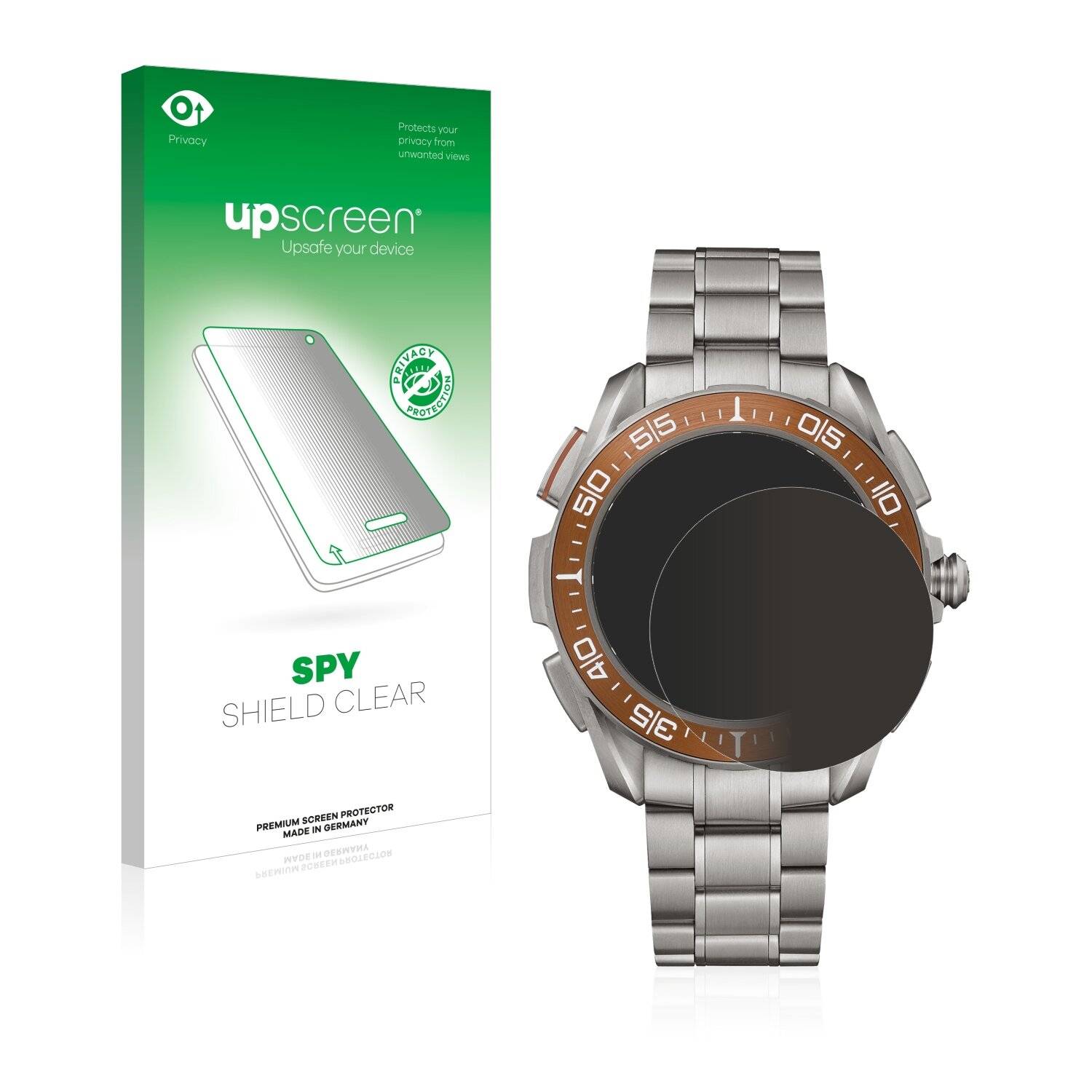upscreen Spy Shield Clear Premium Blickschutzfolie für Omega MARSTIMER CHRONOGRAPH X33 (45
