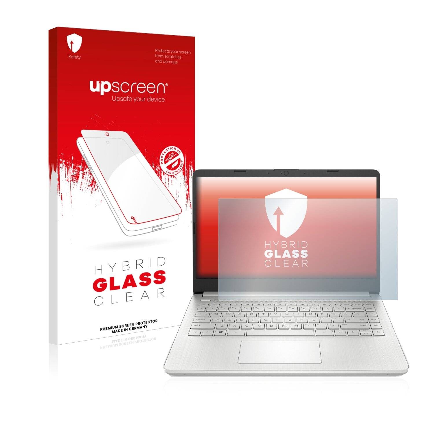 upscreen Hybrid Glass Clear Premium Schutzglas Folie für HP