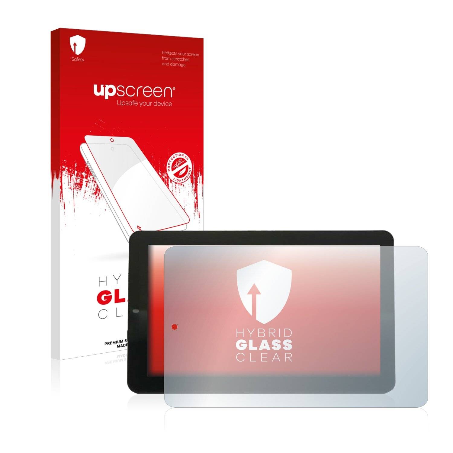 upscreen Hybrid Glass Clear Premium Schutzglas Folie für RCA Maven Pro