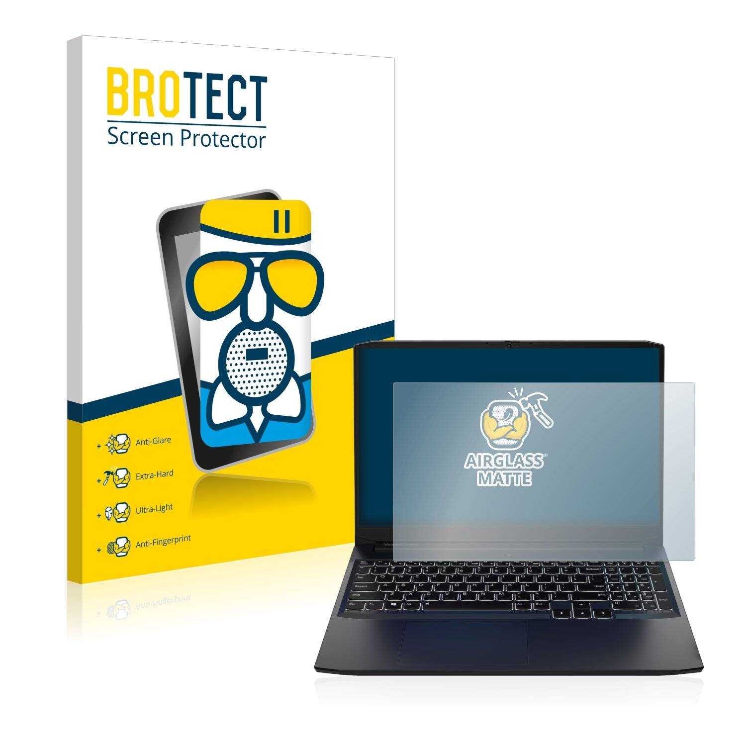 BROTECT AirGlass Matte Schutzglas Folie für Lenovo IdeaPad Gaming 3 Gen 7