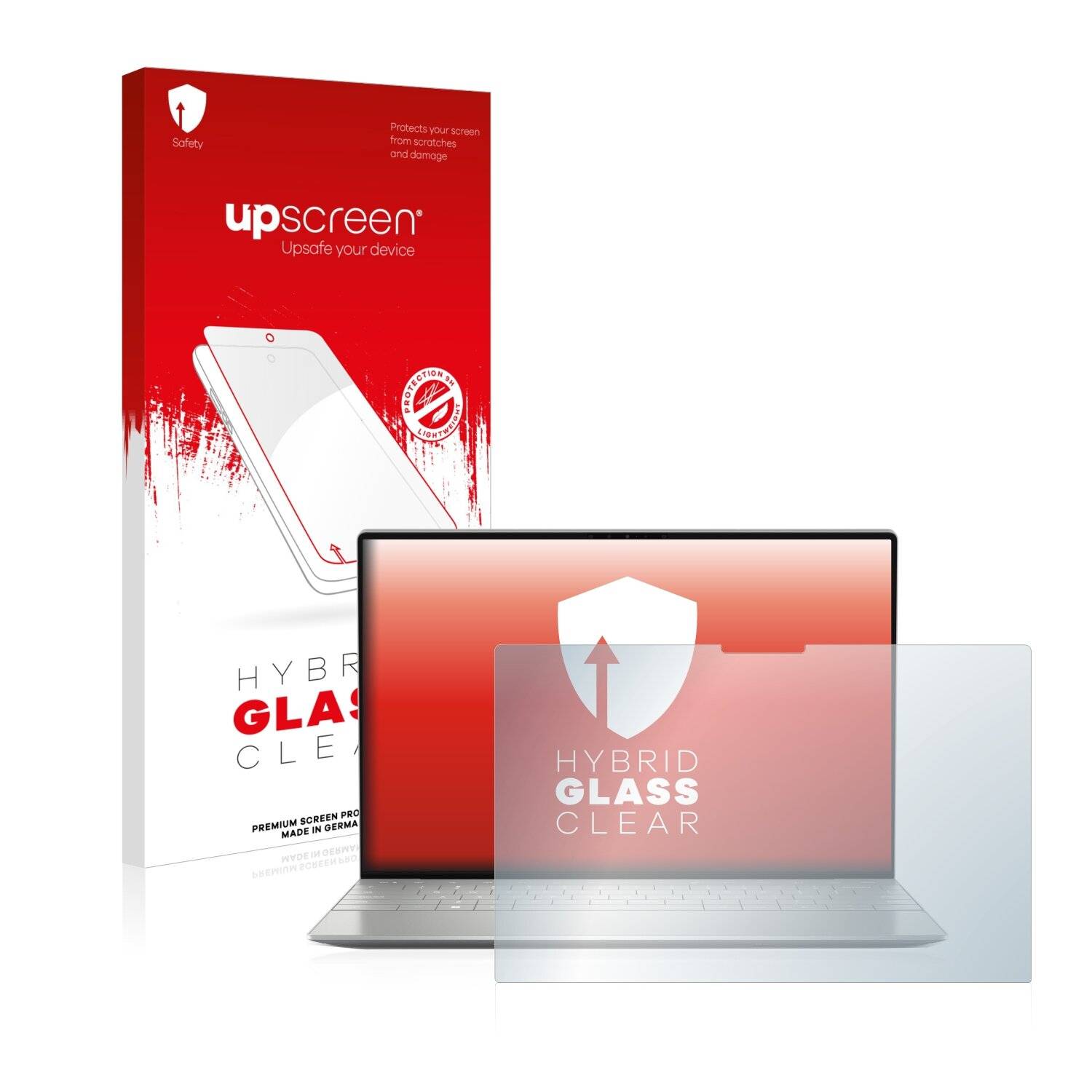 upscreen Hybrid Glass Clear Premium Schutzglas Folie für Dell XPS 13 Plus 9320
