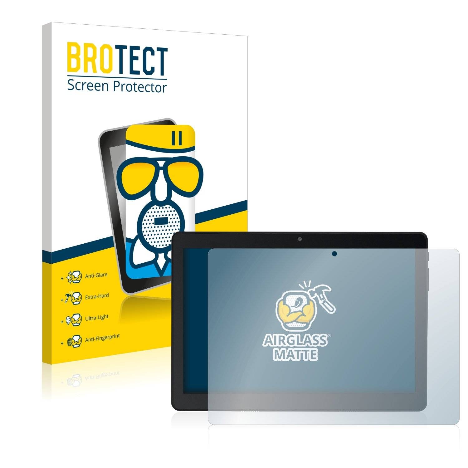 BROTECT AirGlass Flexible Schutz Glas Folie für Acepad A145 10.1" Matt Entspiegelt