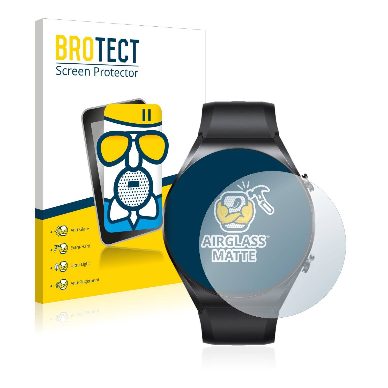 BROTECT AirGlass Matte Schutzglas Folie für Xiaomi Watch S1