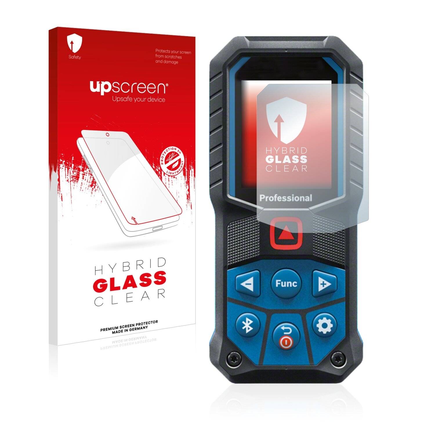 upscreen Hybrid Glass Clear Premium Schutzglas Folie für Bosch GLM 50-27