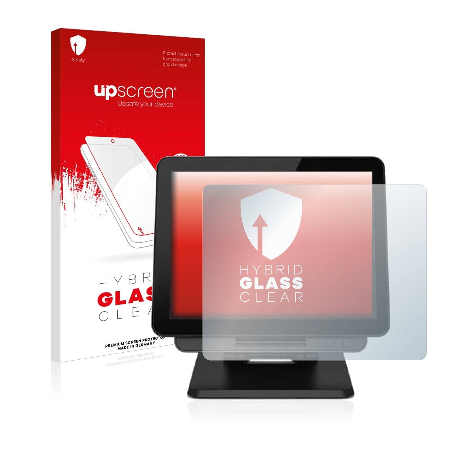 upscreen Hybrid Glass Clear Premium Schutzglas Folie für Elo TouchSystems