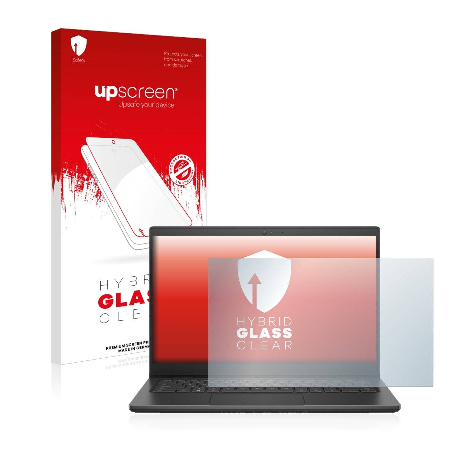 upscreen Hybrid Glass Clear Premium Schutzglas Folie für Dell Latitude