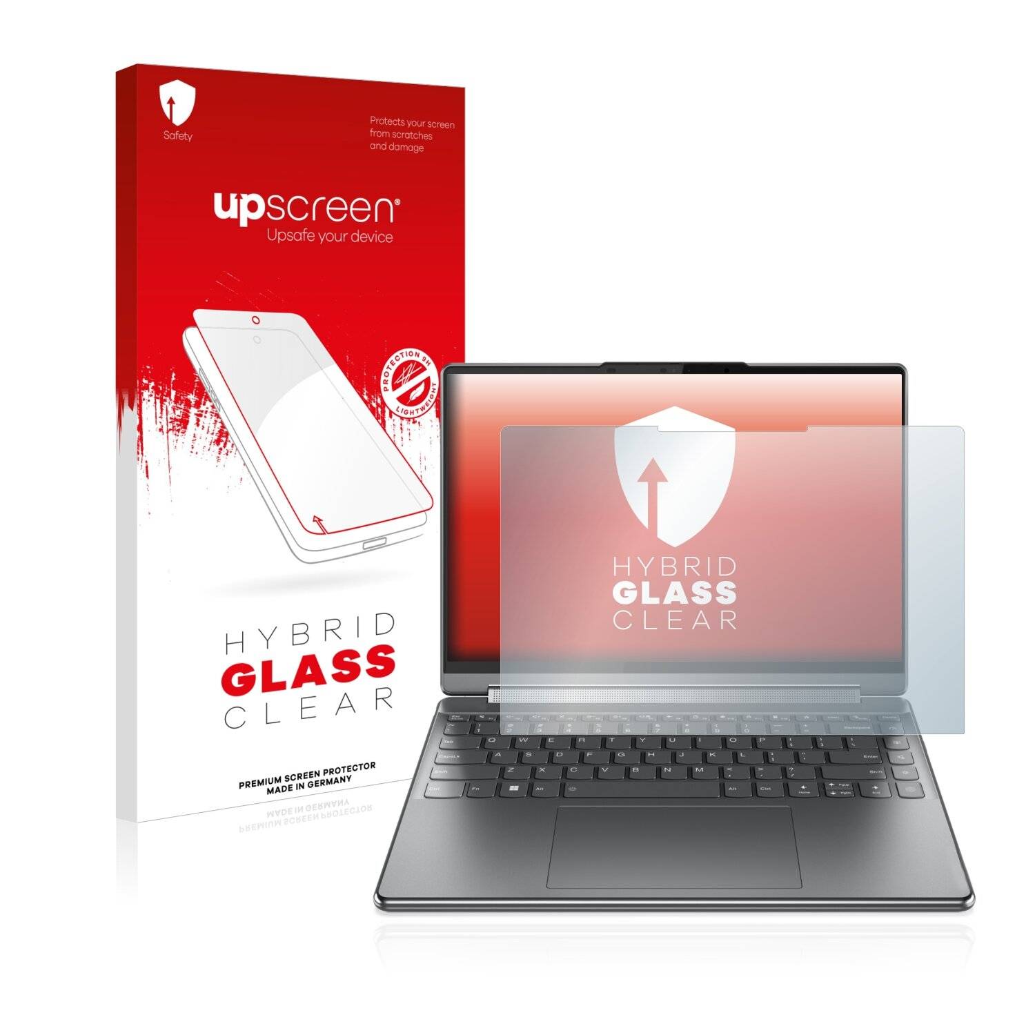 upscreen Hybrid Glass Clear Premium Schutzglas Folie für Lenovo Yoga 9i Gen 7 (14 Intel)