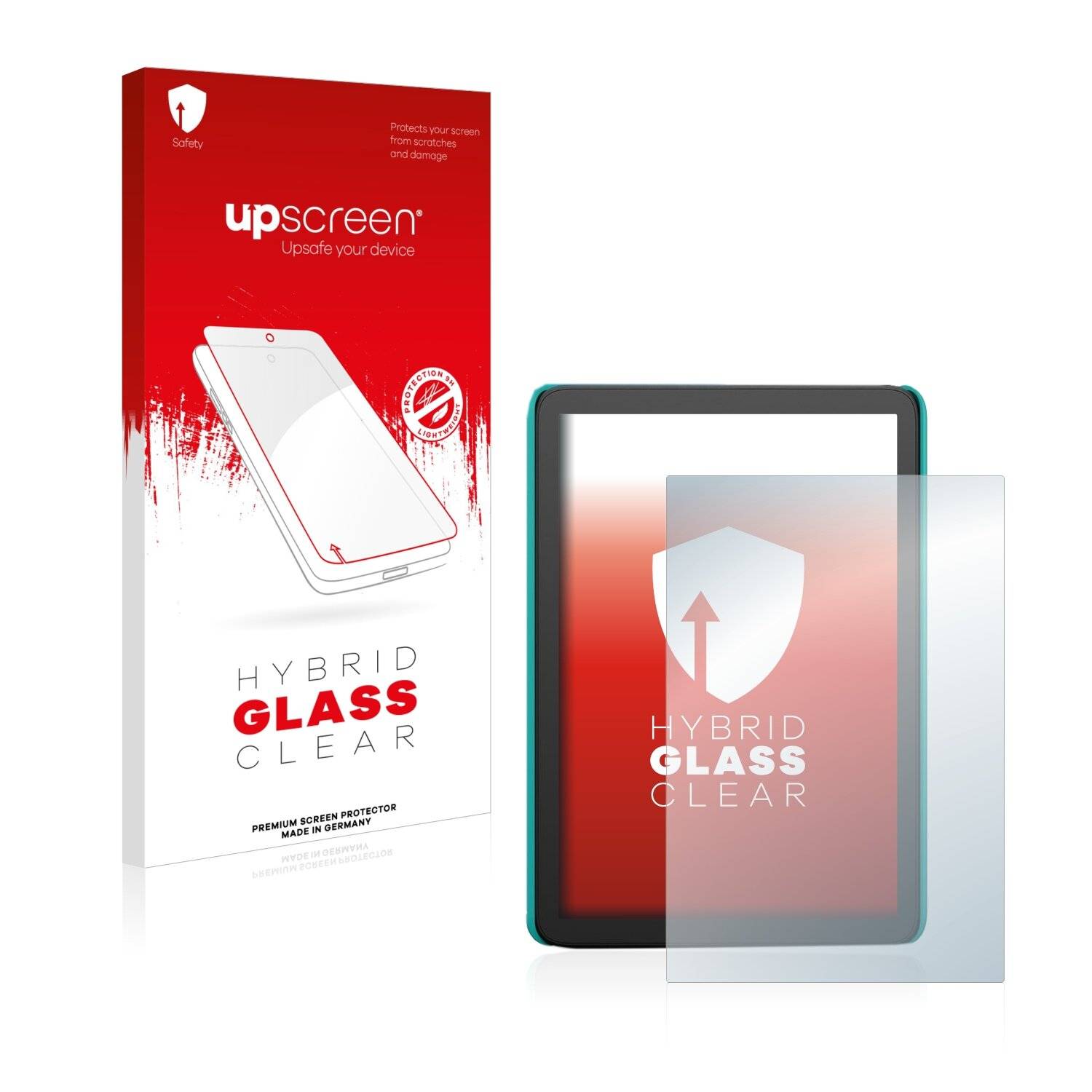upscreen Hybrid Glass Clear Premium Schutzglas Folie für Amazon Kindle Kids