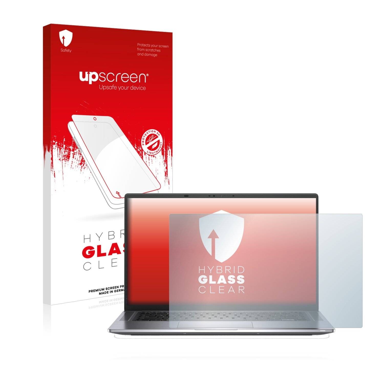 upscreen Hybrid Glass Clear Premium Schutzglas Folie für Dell Latitude 9520