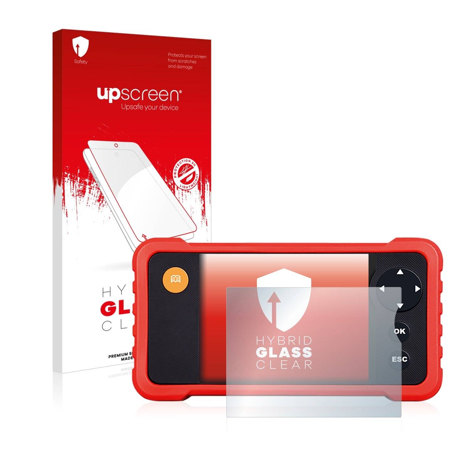 upscreen Hybrid Glass Clear Premium Schutzglas Folie für Launch Creader Professional 123 /