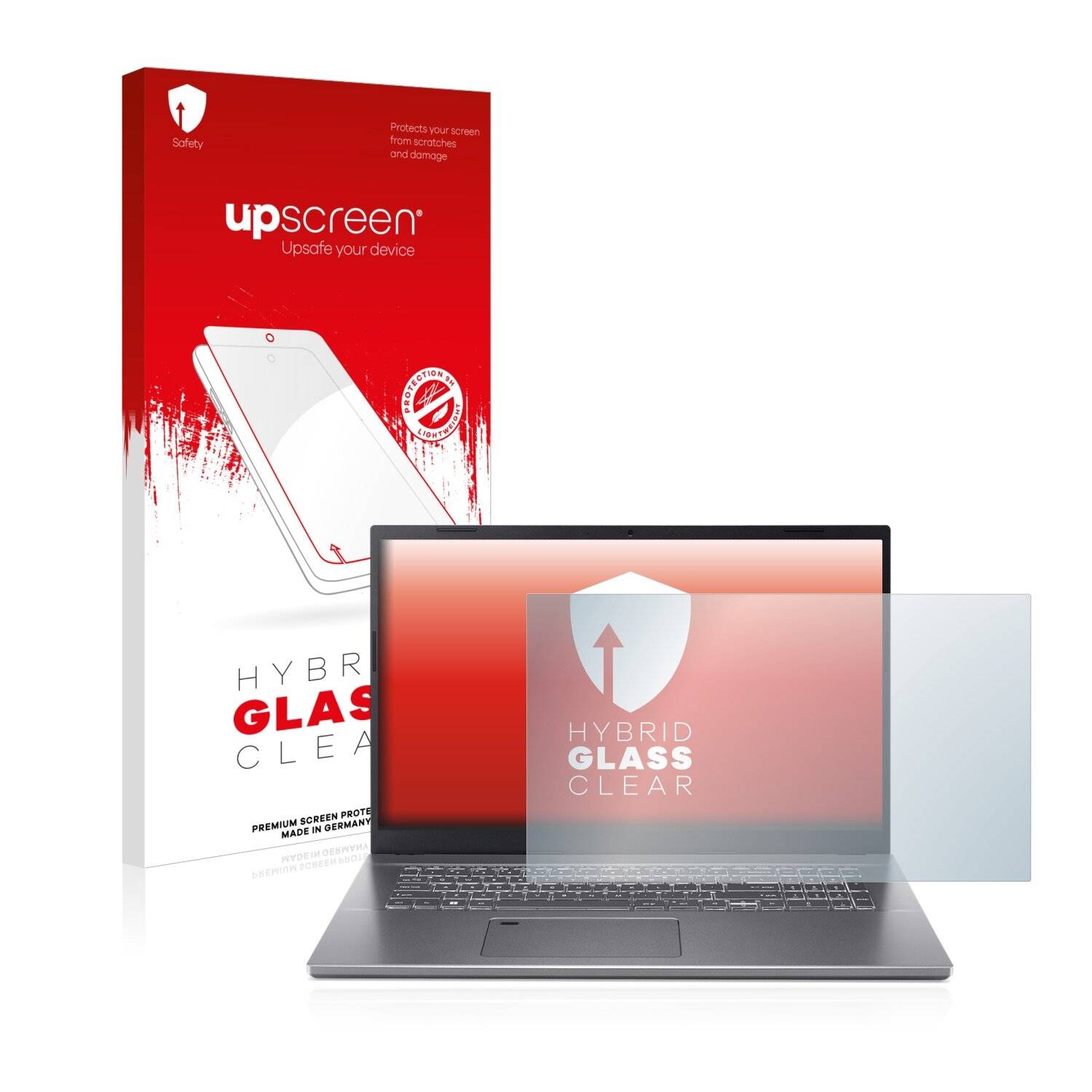upscreen Hybrid Glass Clear Premium Schutzglas Folie für Acer Aspire 5