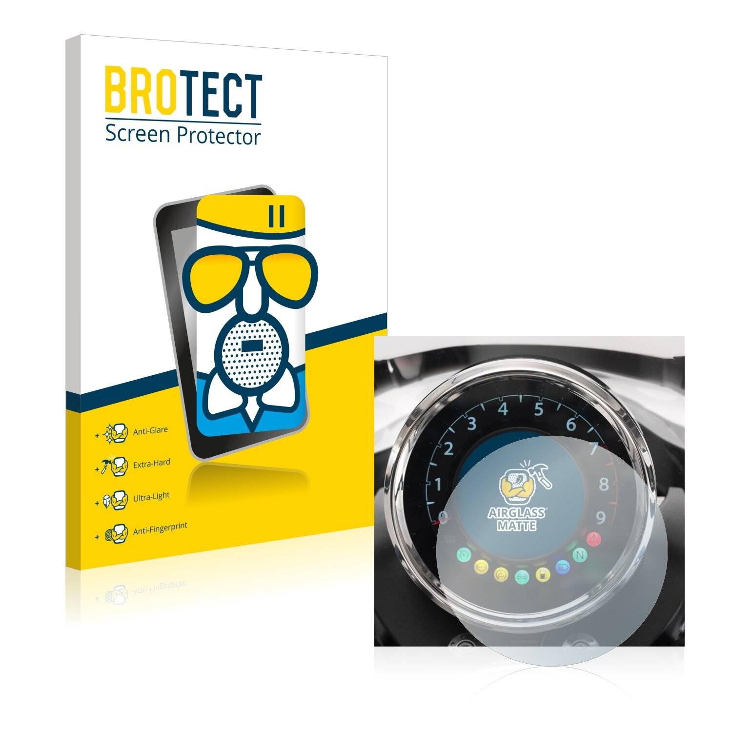 BROTECT AirGlass Matte Schutzglas Folie für Moto Guzzi California 1400