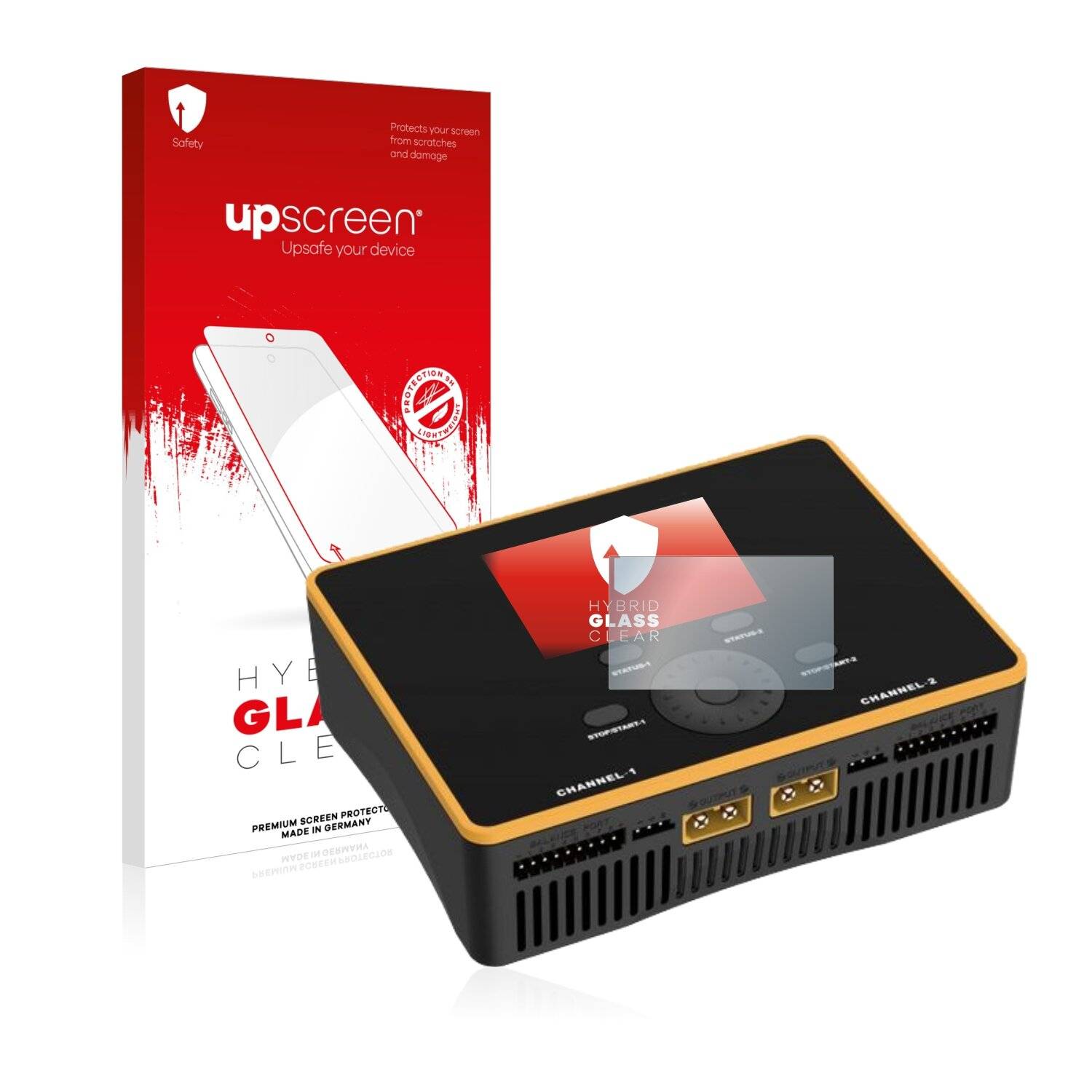 upscreen Hybrid Glass Clear Premium Schutzglas Folie für Junsi iCharger DX8