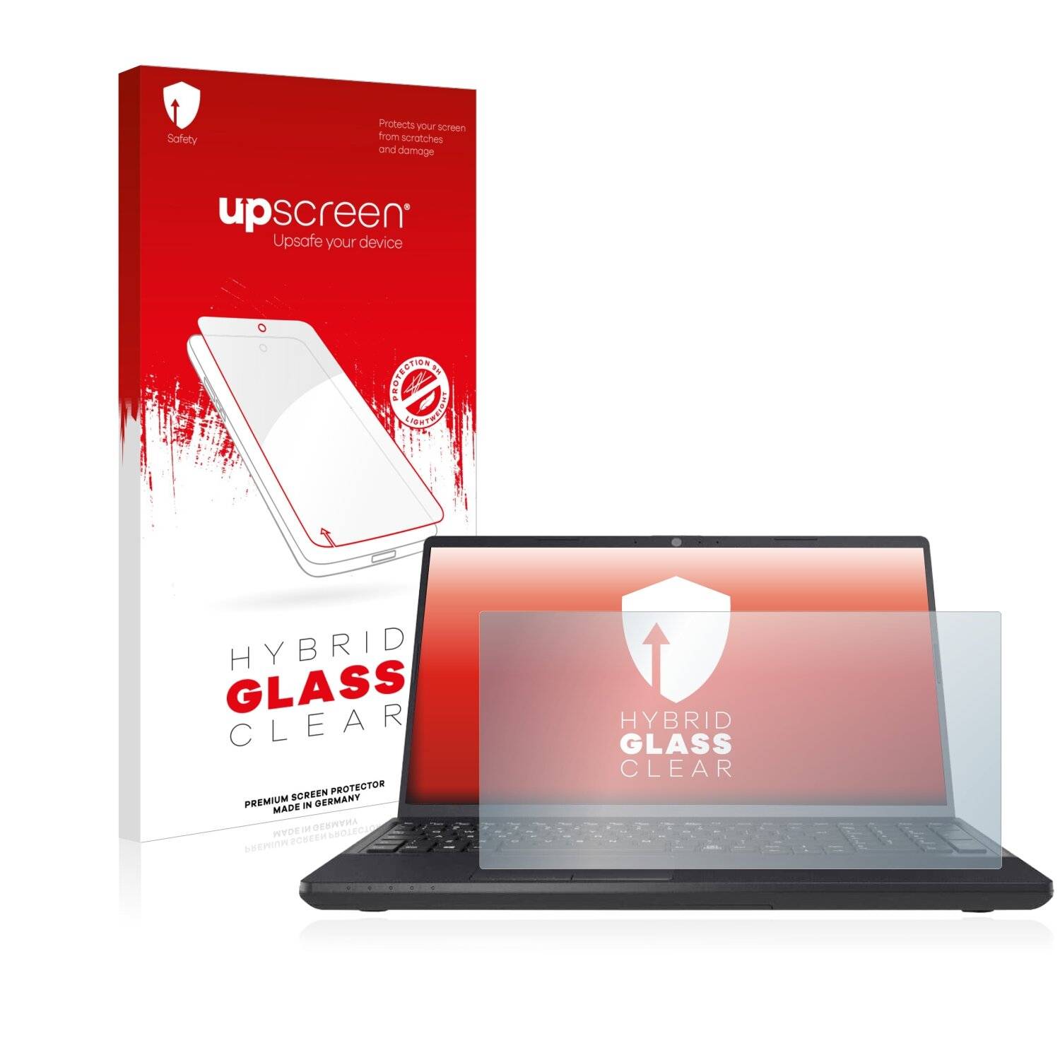 upscreen Hybrid Glass Clear Premium Schutzglas Folie für Fujitsu Lifebook