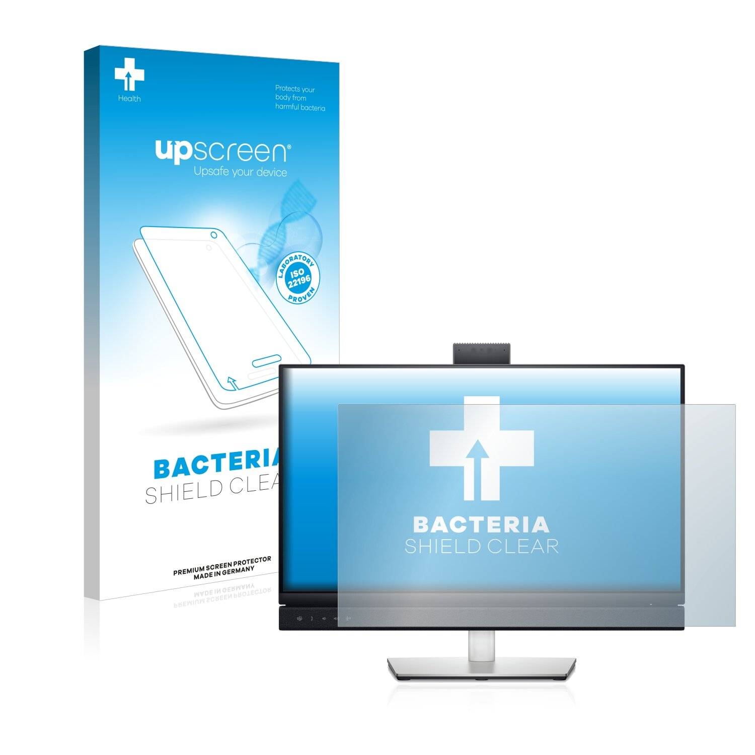 upscreen Bacteria Shield Clear Premium Antibakterielle Displayschutzfolie für Dell