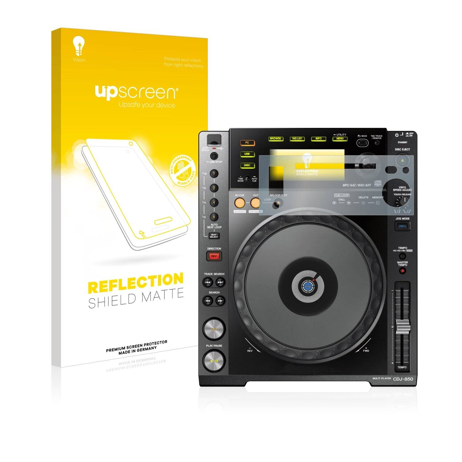 upscreen Reflection Shield Matte Premium Displayschutzfolie für Pioneer