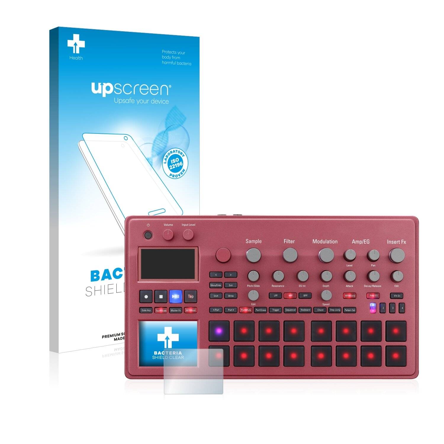 upscreen Bacteria Shield Clear Premium Antibakterielle Displayschutzfolie für Korg electribe
