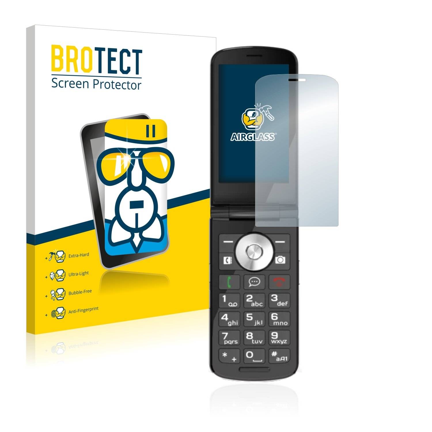 BROTECT AirGlass Flexible Schutz Glas Folie für Emporia TOUCHsmart.2 Klar Transparent