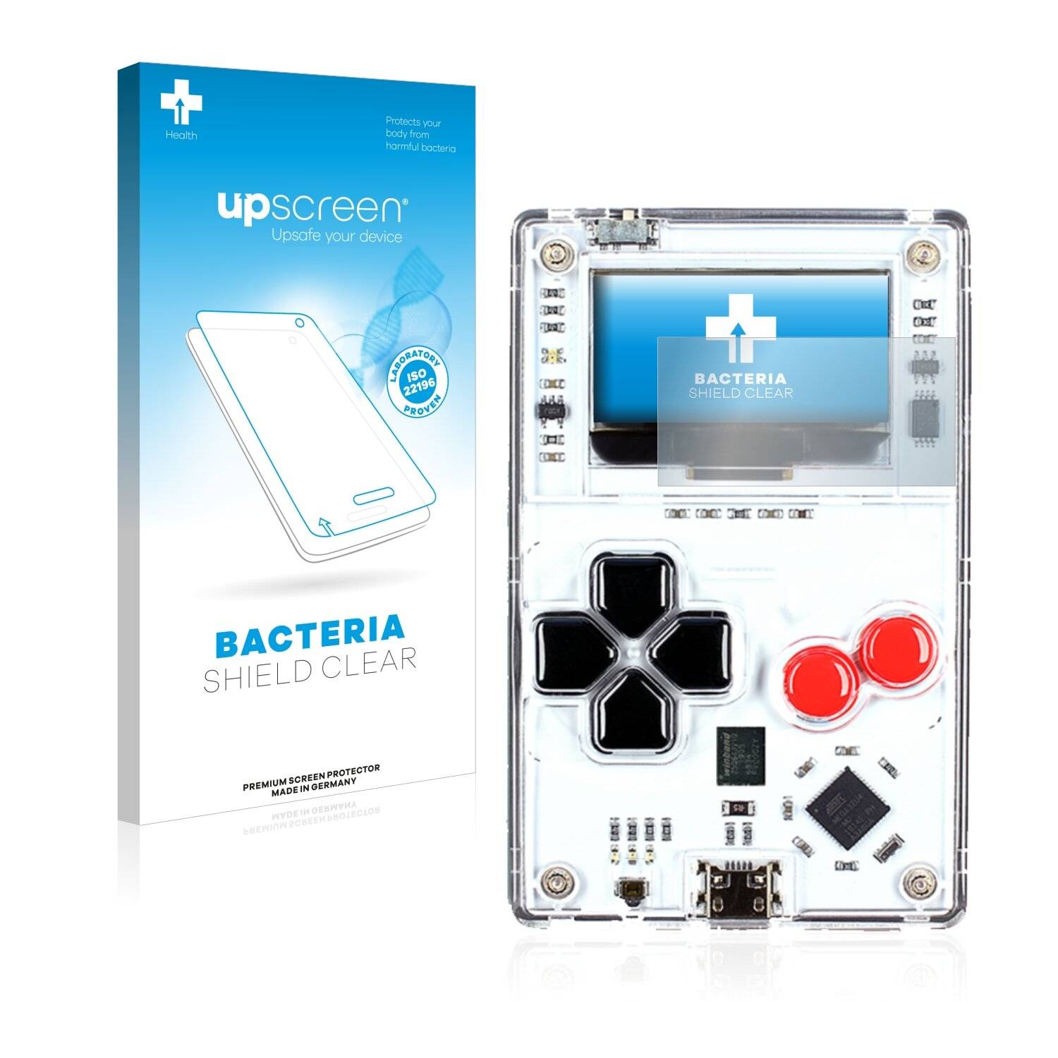 upscreen Bacteria Shield Clear Premium Antibakterielle Displayschutzfolie für Arduboy
