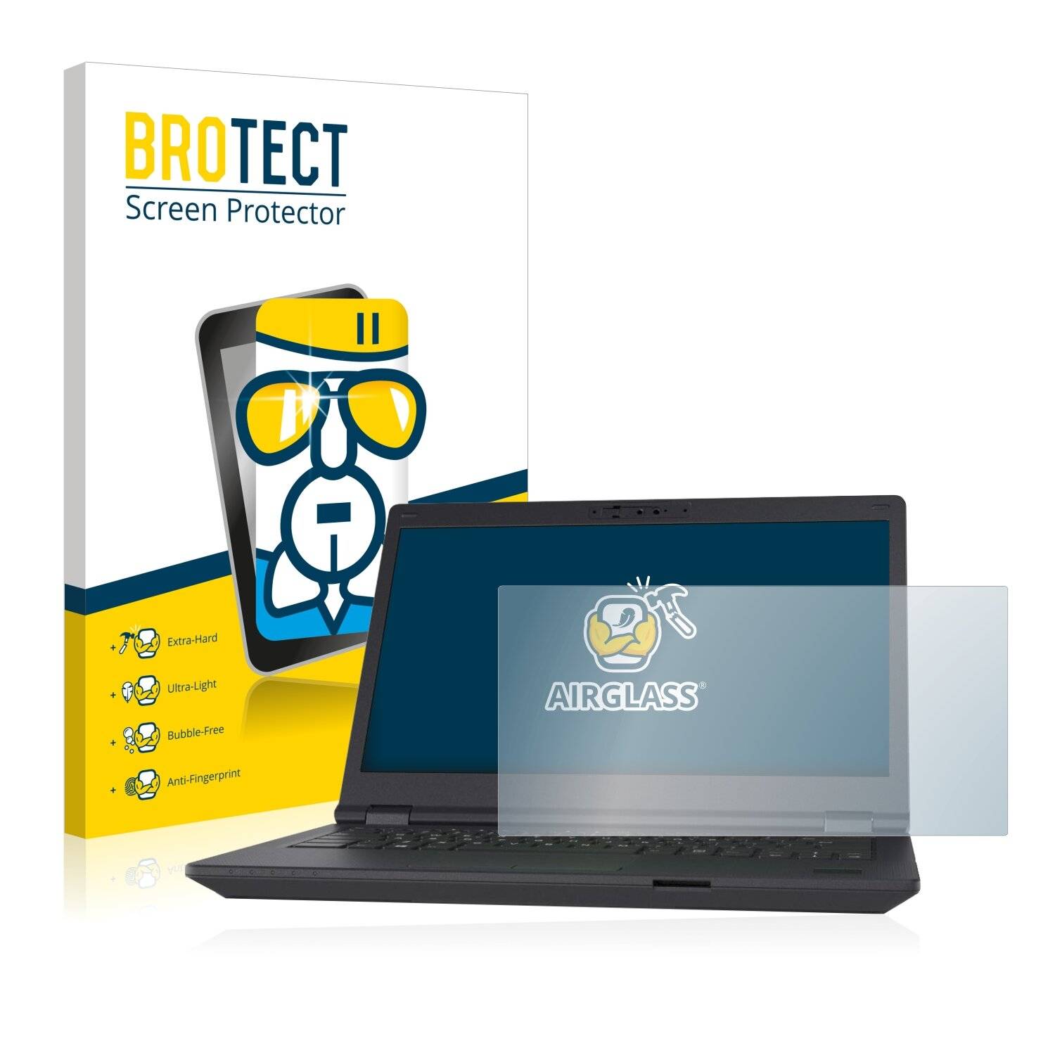 BROTECT AirGlass Schutzglas Folie für Fujitsu Lifebook
