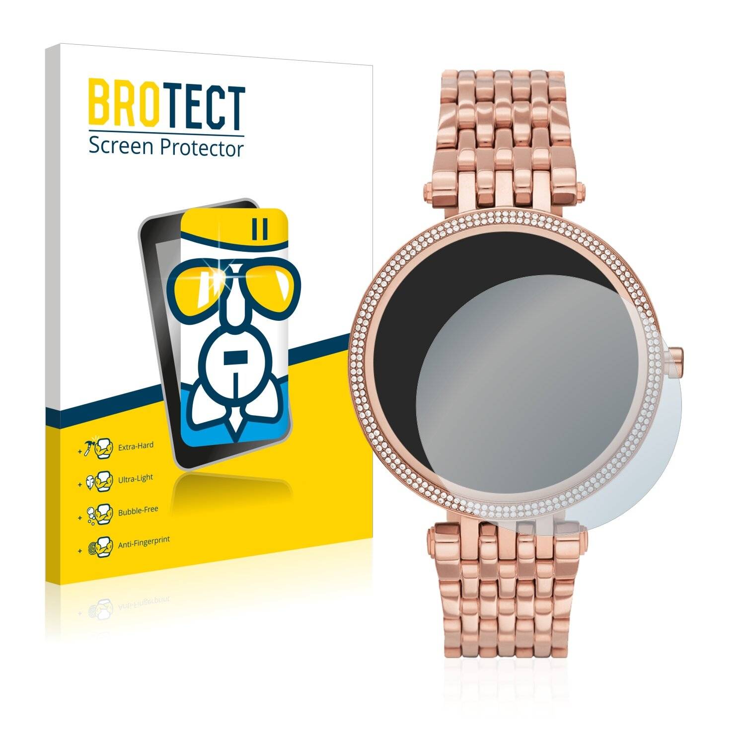 BROTECT AirGlass Flexible Schutz Glas Folie für Michael Kors Access Darci Gen 5E Klar Transparent