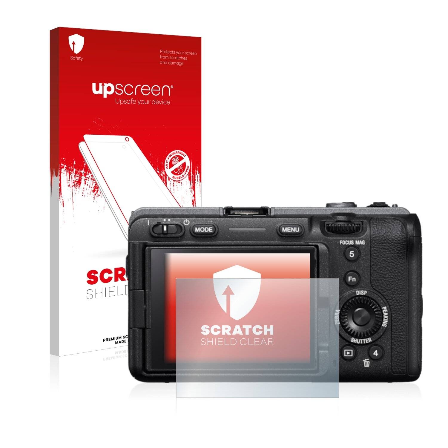 upscreen Schutzfolie für Sony Alpha FX30 Cinema Line Kratzschutz Anti-Fingerprint Klar