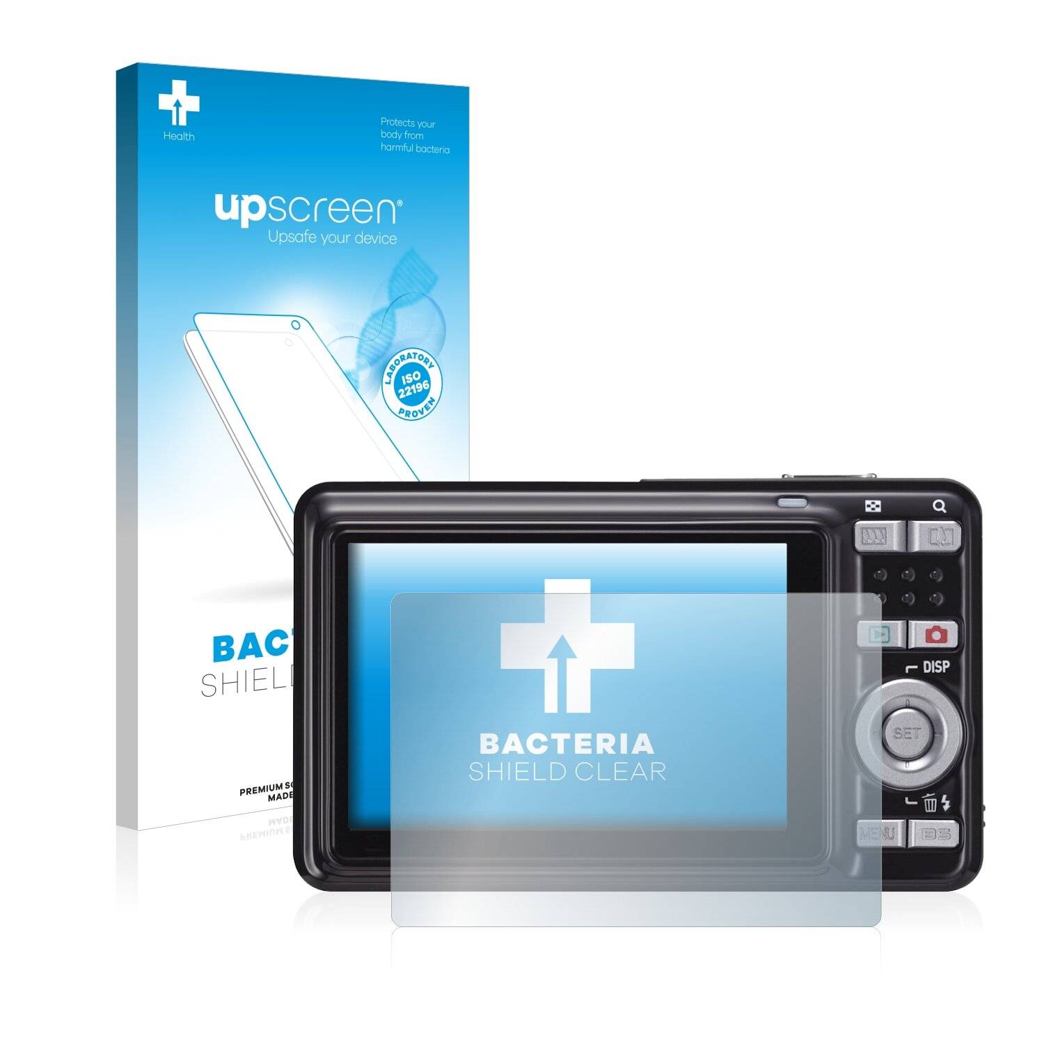 upscreen Bacteria Shield Clear Premium Antibakterielle Displayschutzfolie für Casio Exilim