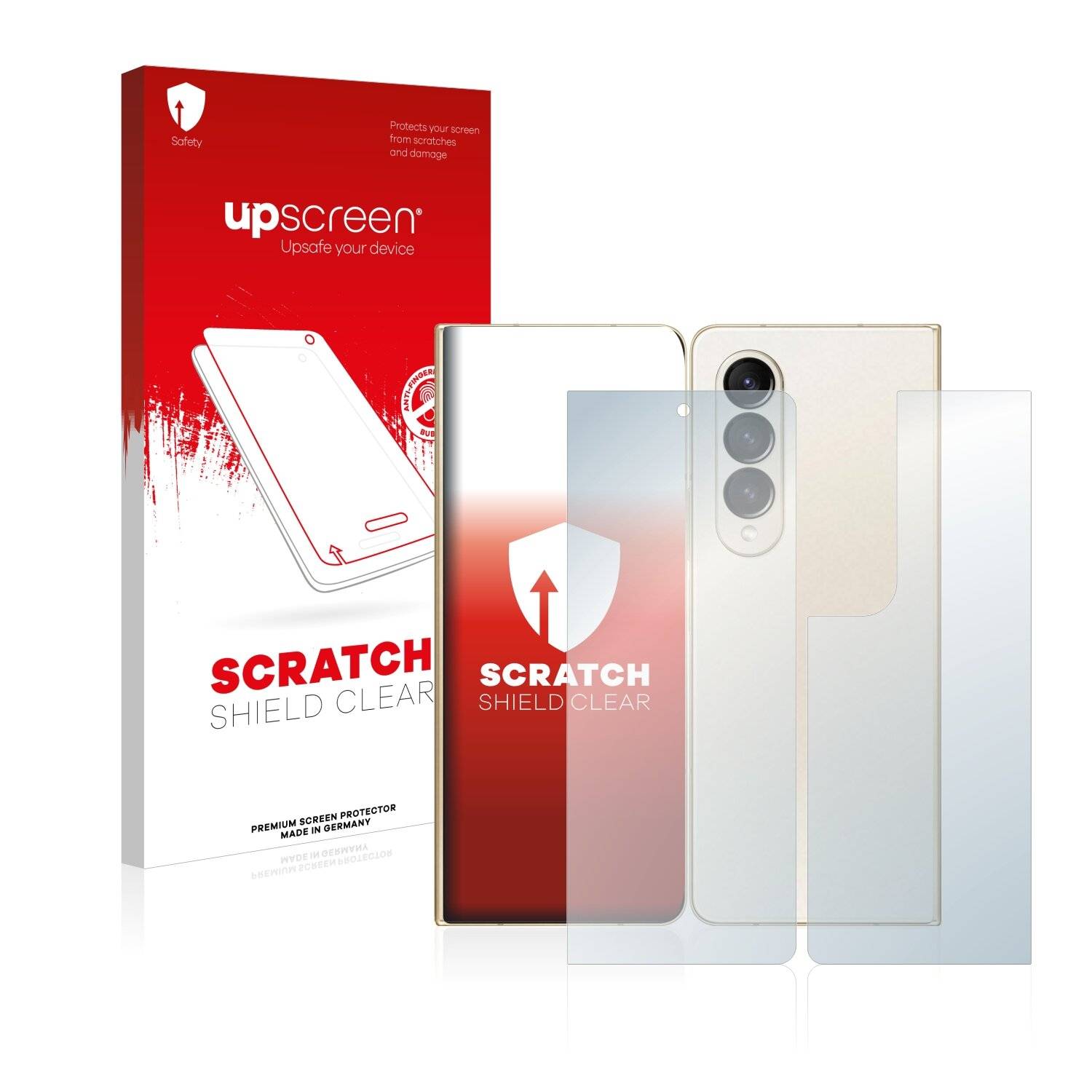 upscreen Scratch Shield Schutzfolie für Samsung Galaxy Z Fold 4 (Display+Rückseite)