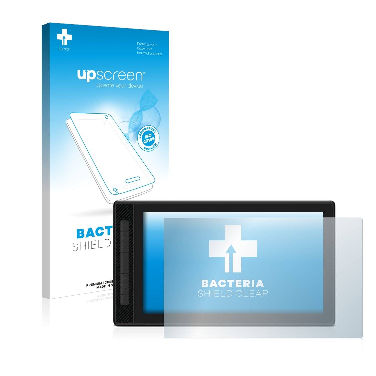upscreen Bacteria Shield Clear Premium Antibakterielle Displayschutzfolie für Huion Kamvas