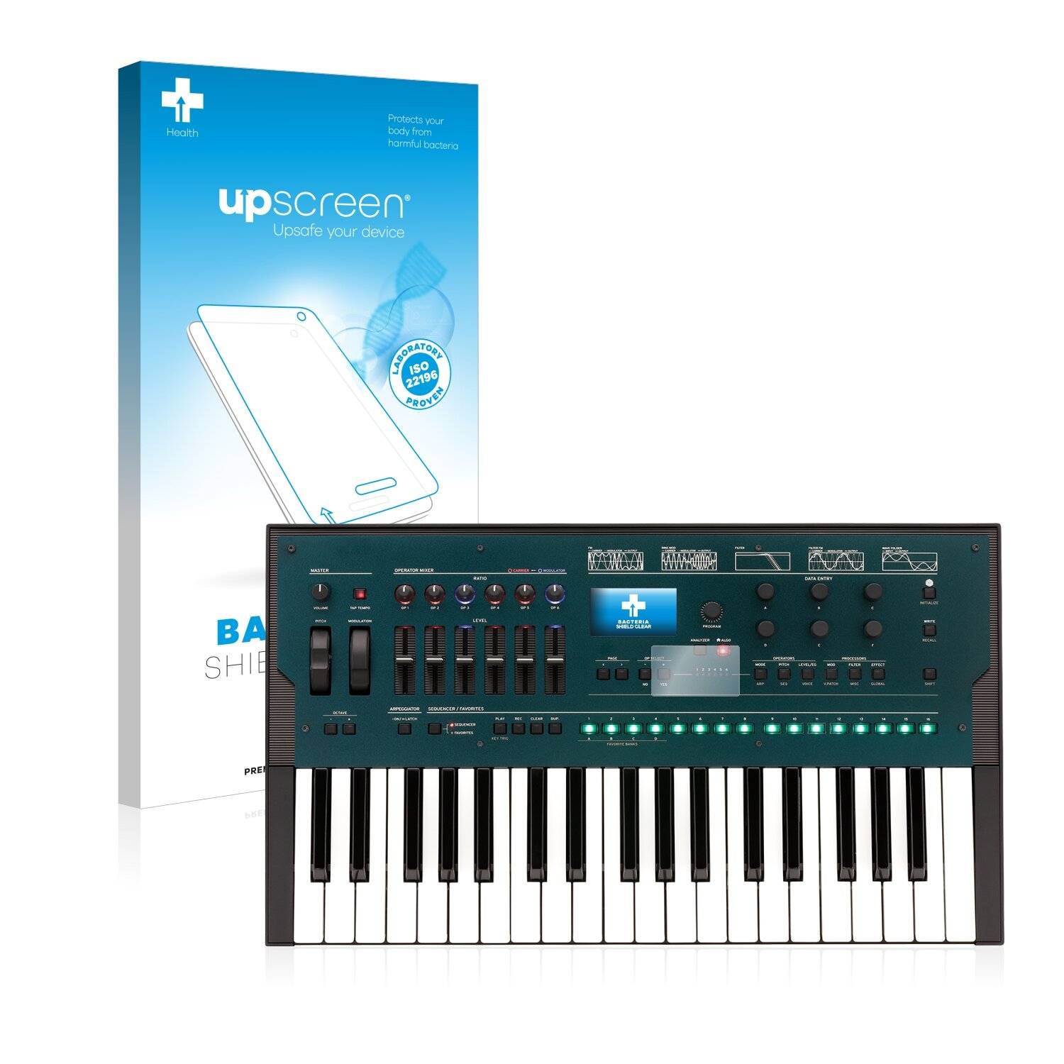 upscreen Bacteria Shield Clear Premium Antibakterielle Displayschutzfolie für KORG opsix