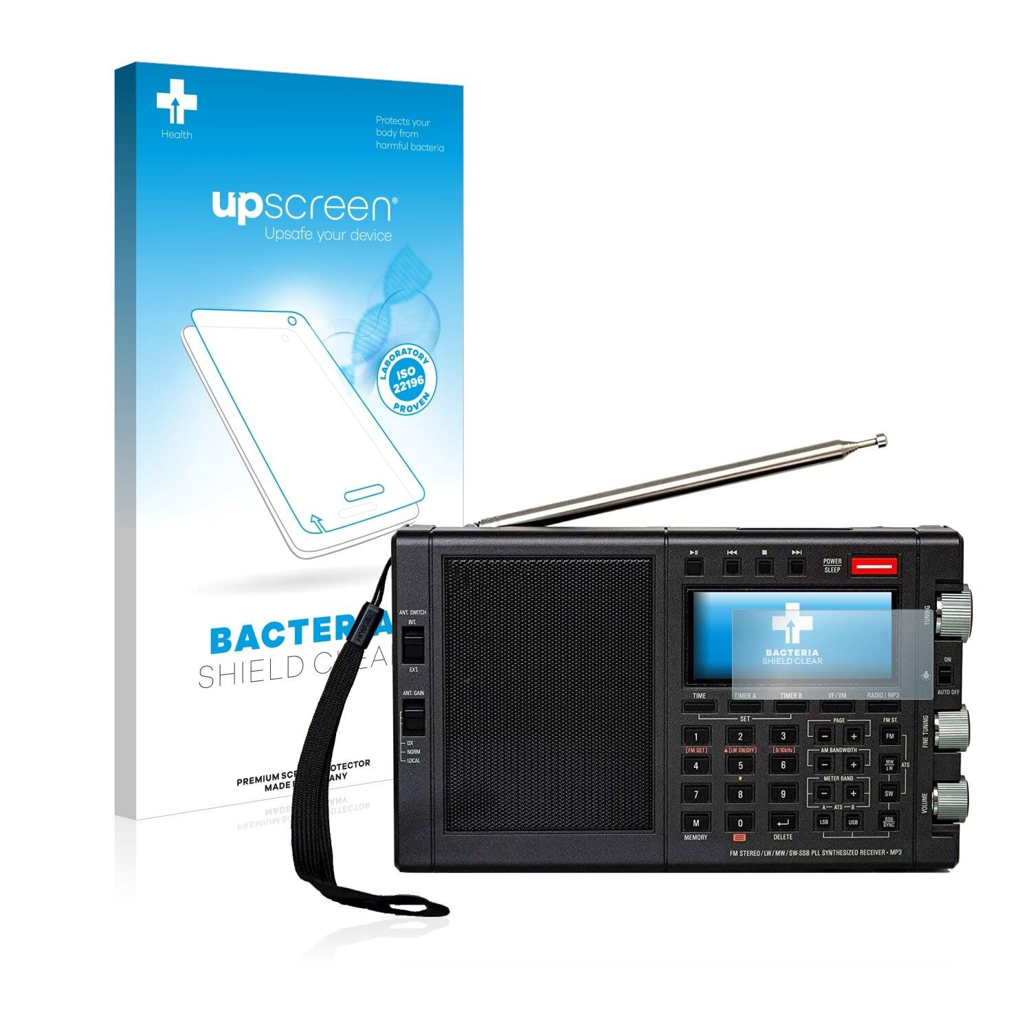 upscreen Bacteria Shield Clear Premium Antibakterielle Displayschutzfolie für Tecsun