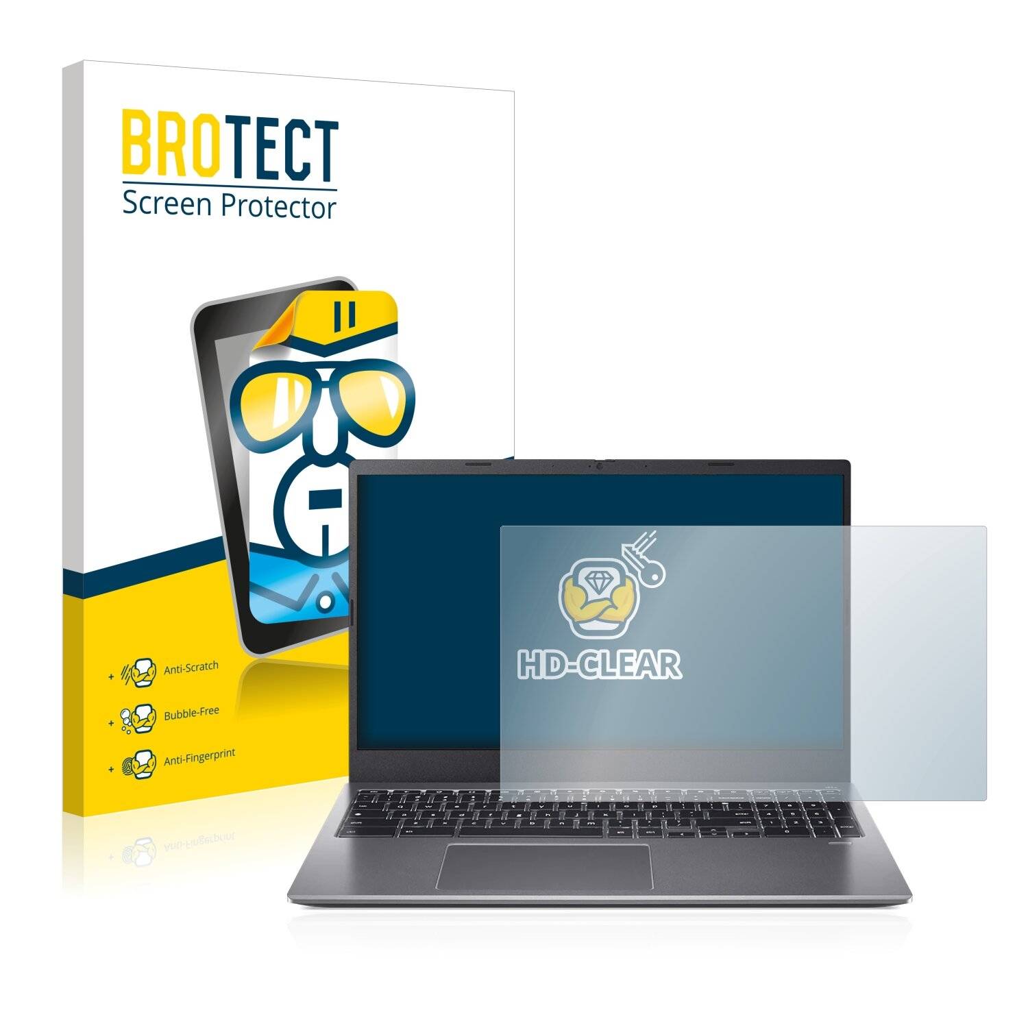 BROTECT Schutzfolie für Acer Chromebook 515 Folie Klar Transparent