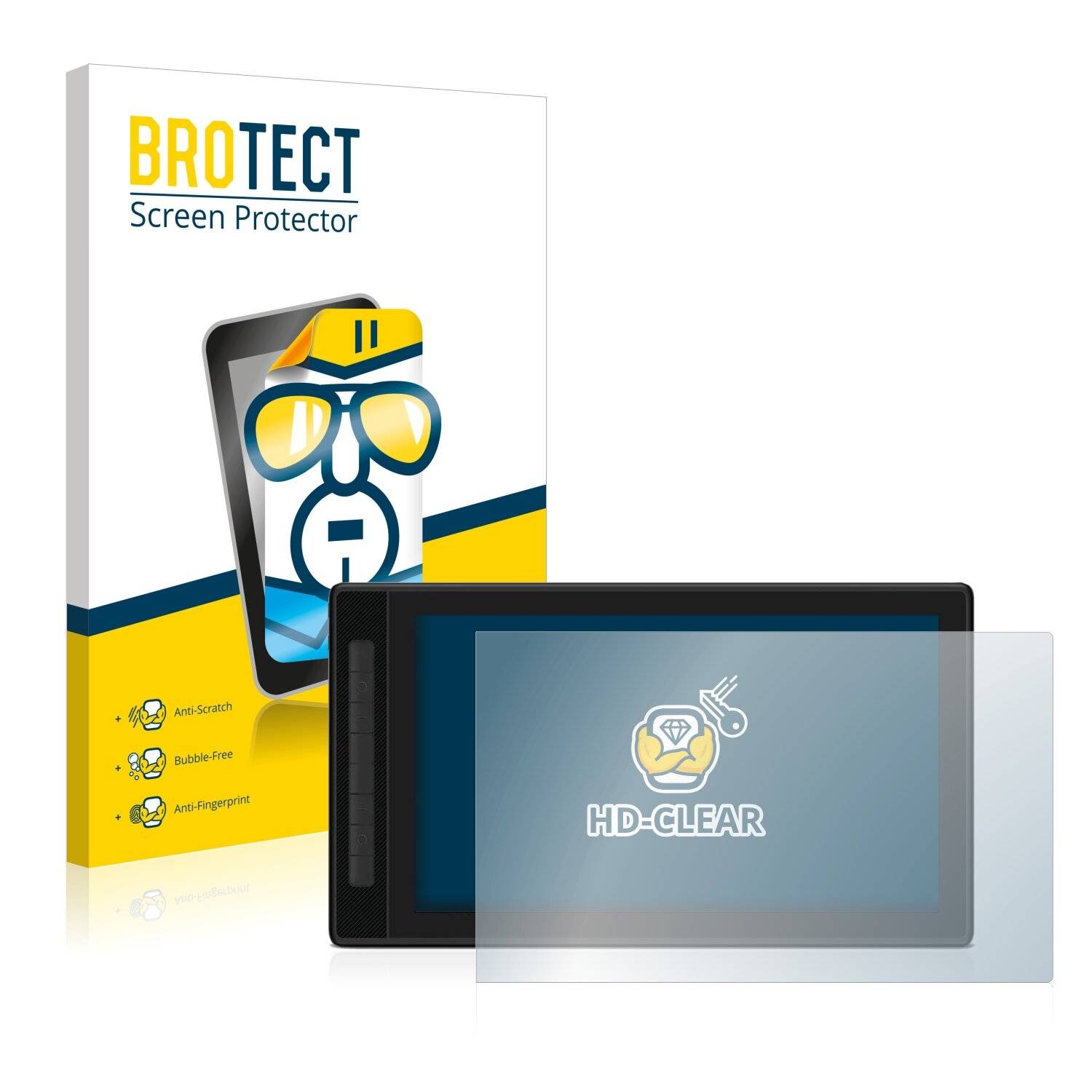 BROTECT Schutzfolie für Huion Kamvas Pro 16 (2.5K) Folie Klar Transparent