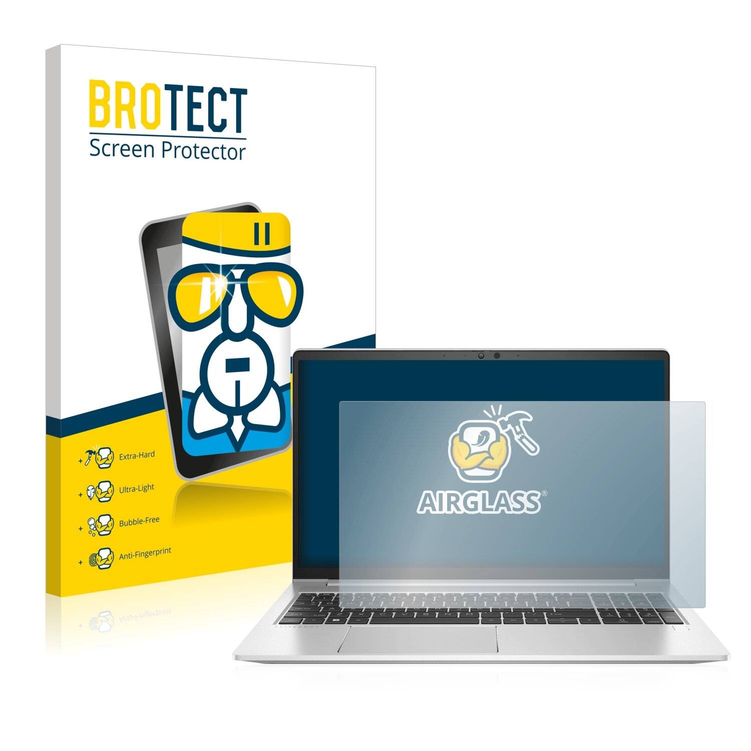 BROTECT AirGlass Schutzglas Folie für HP EliteBook 650