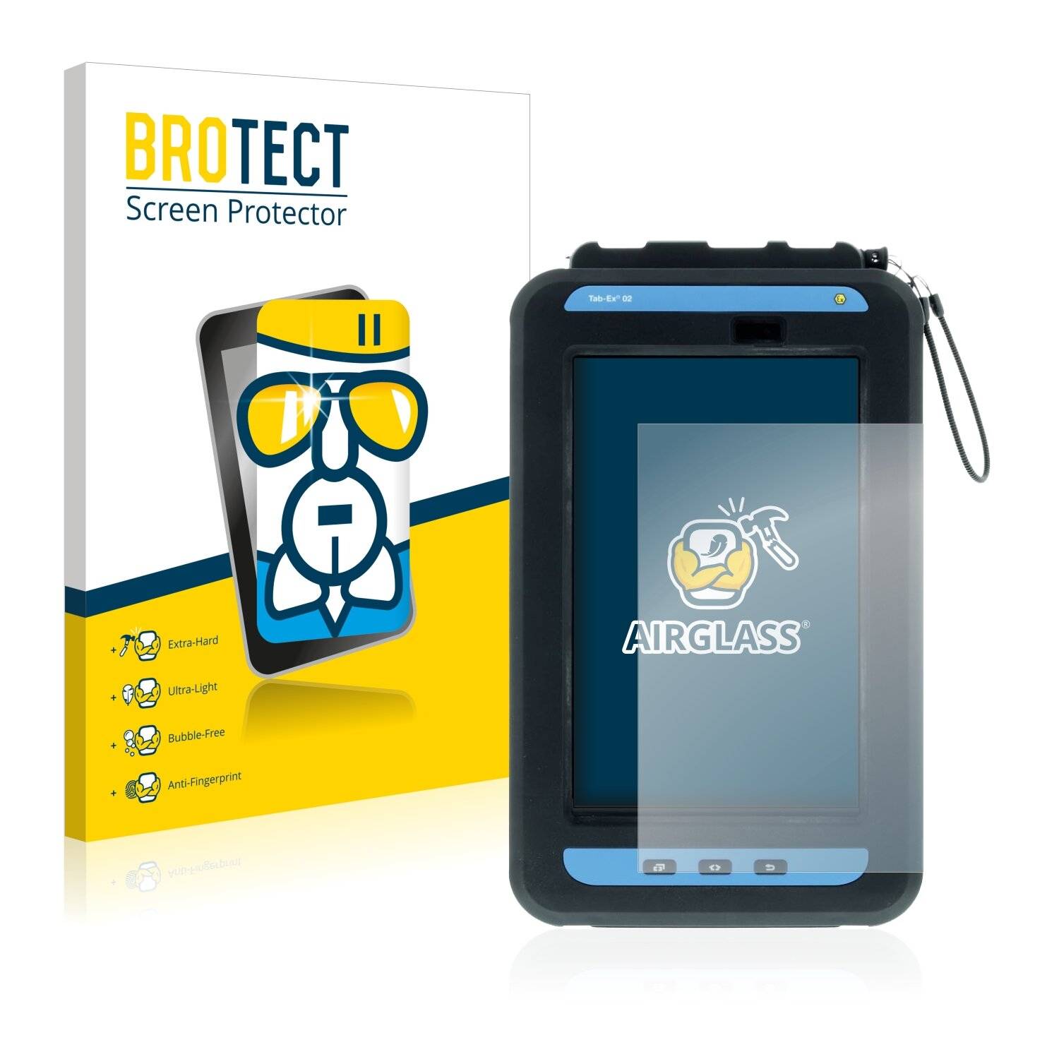 BROTECT AirGlass Schutzglas Folie für Ecom Tab Ex
