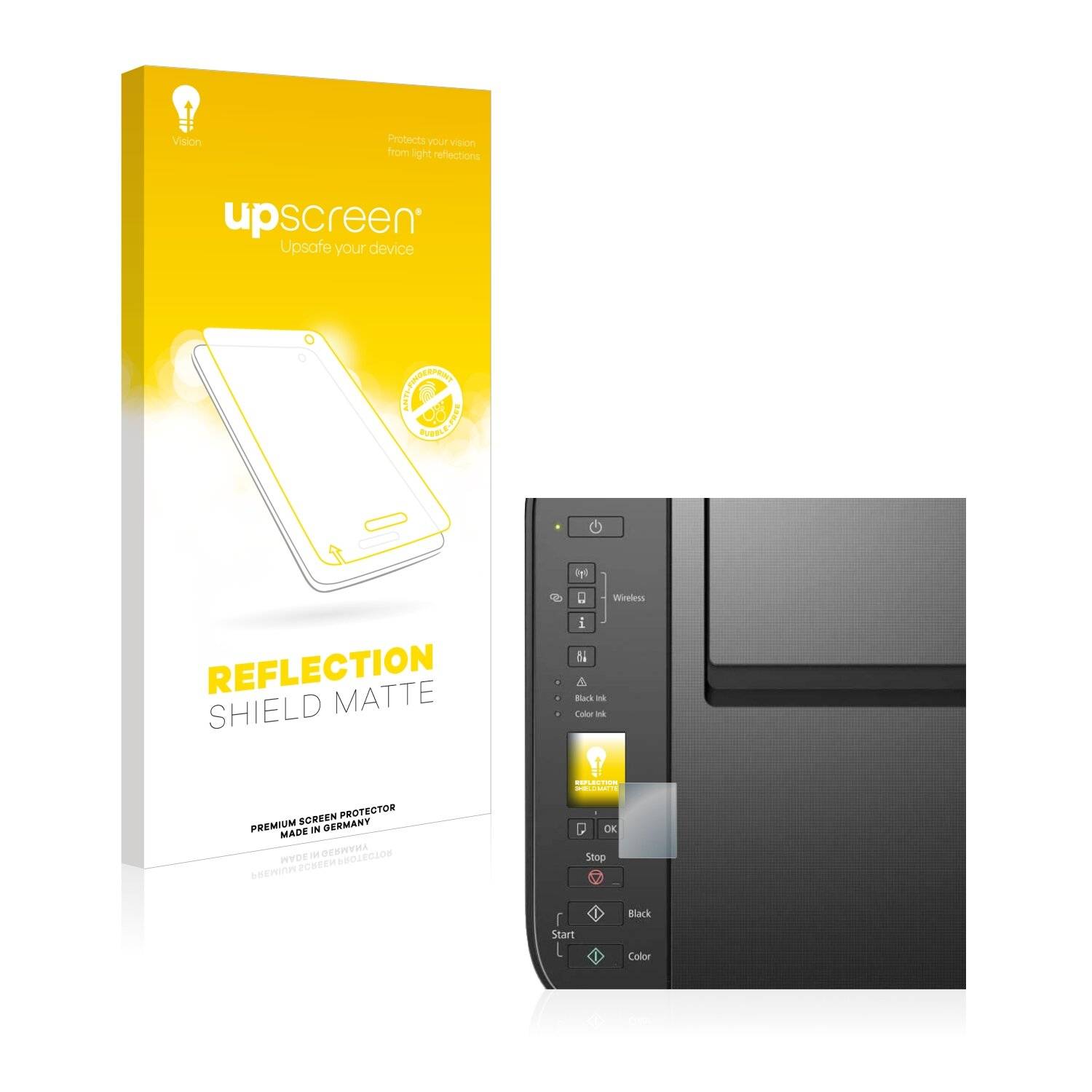 upscreen Reflection Shield Matte Premium Displayschutzfolie für Canon Pixma TS3350