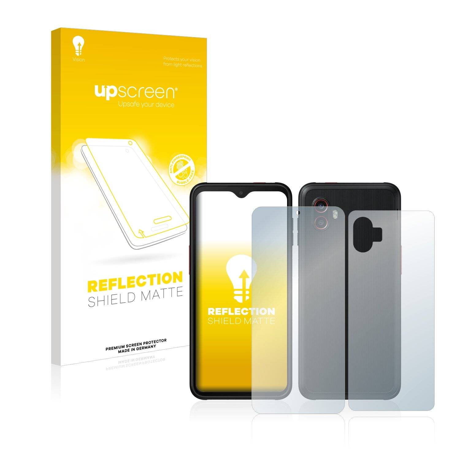 upscreen Schutzfolie für Samsung Galaxy XCover 6 Pro (Display+Rückseite) Folie Matt Entspiegelt Anti-Reflex