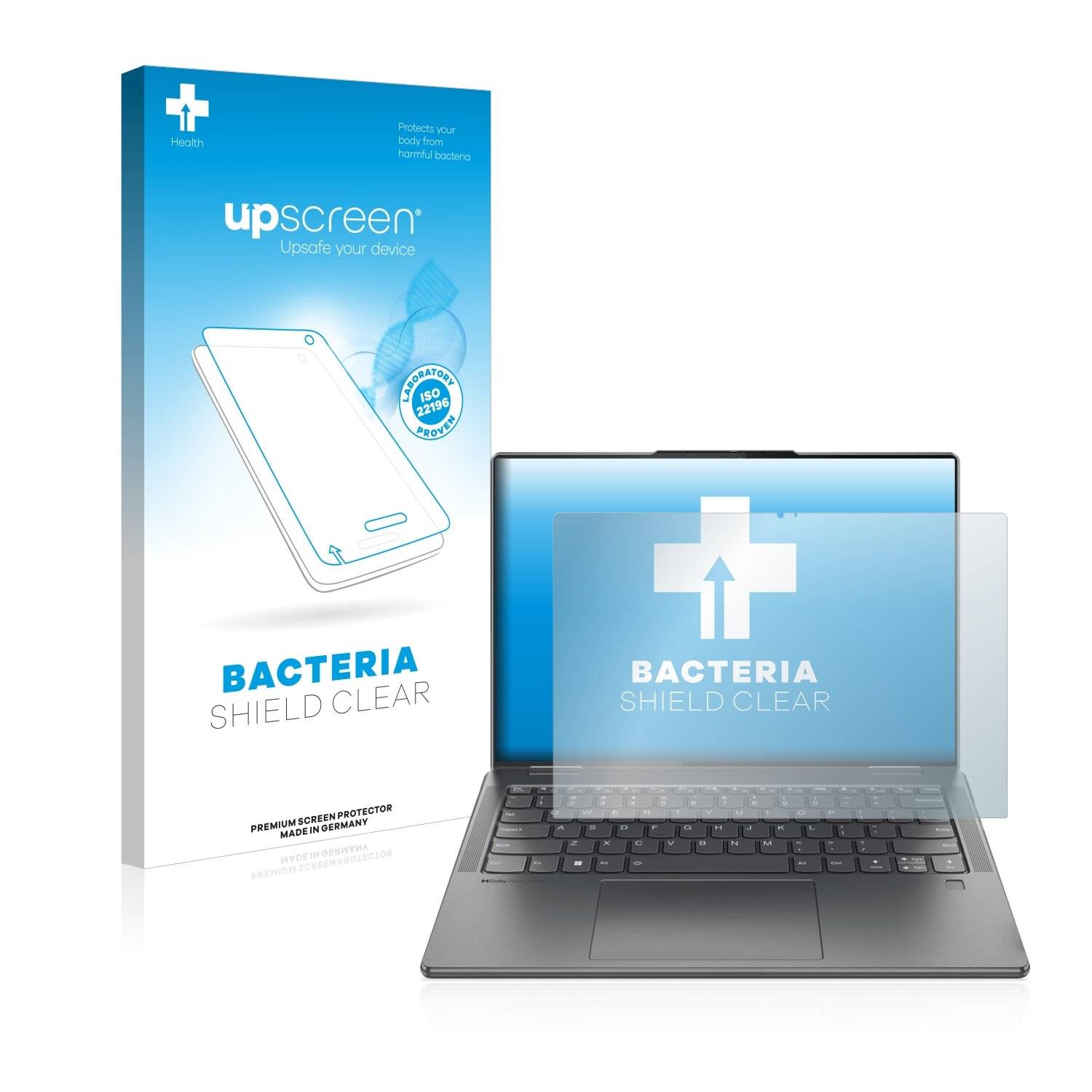 upscreen Bacteria Shield Clear Premium Antibakterielle Displayschutzfolie für Lenovo Yoga 7i