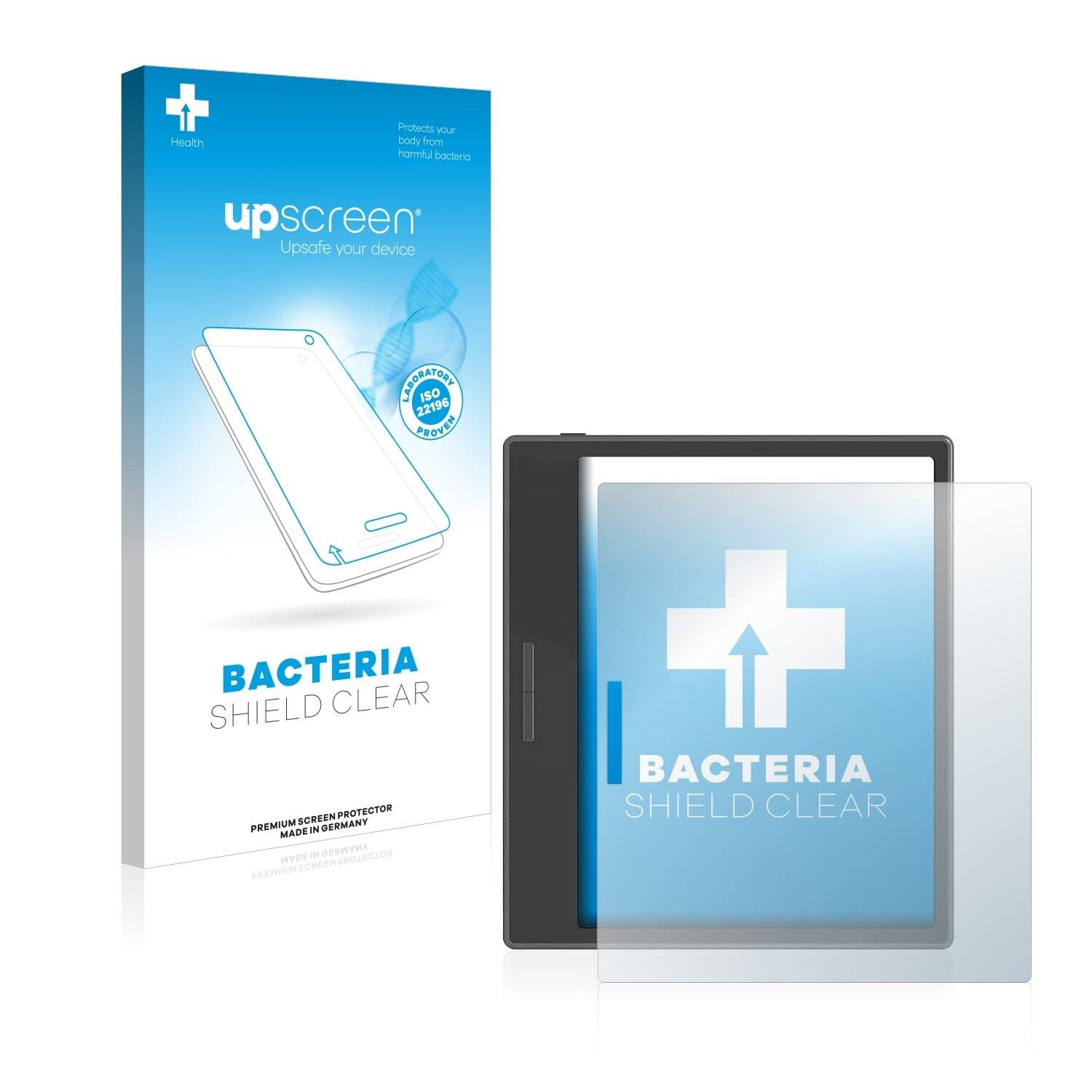 upscreen Bacteria Shield Clear Premium Antibakterielle Displayschutzfolie für Onyx Boox Leaf