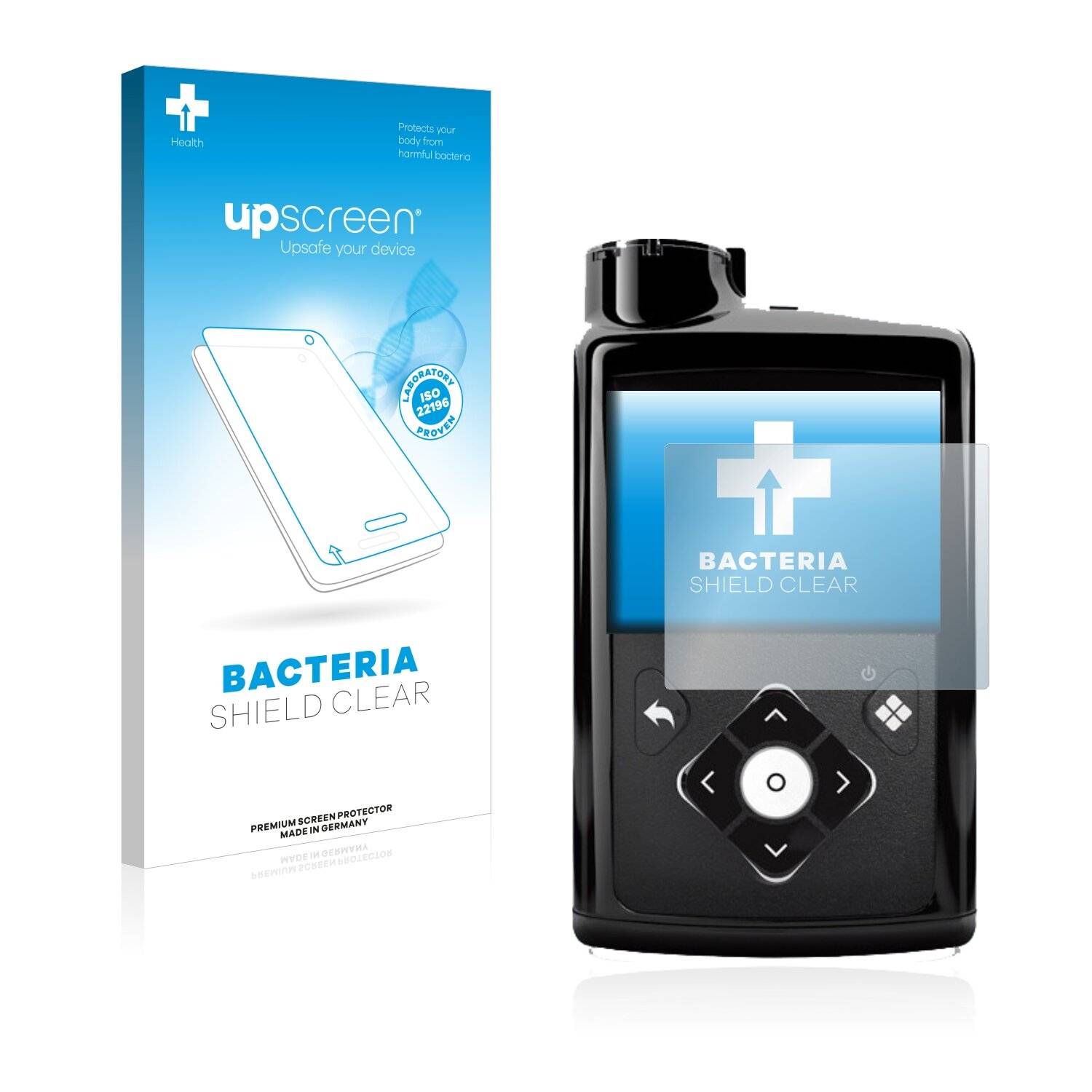 upscreen Bacteria Shield Clear Premium Antibakterielle Displayschutzfolie für Medtronic